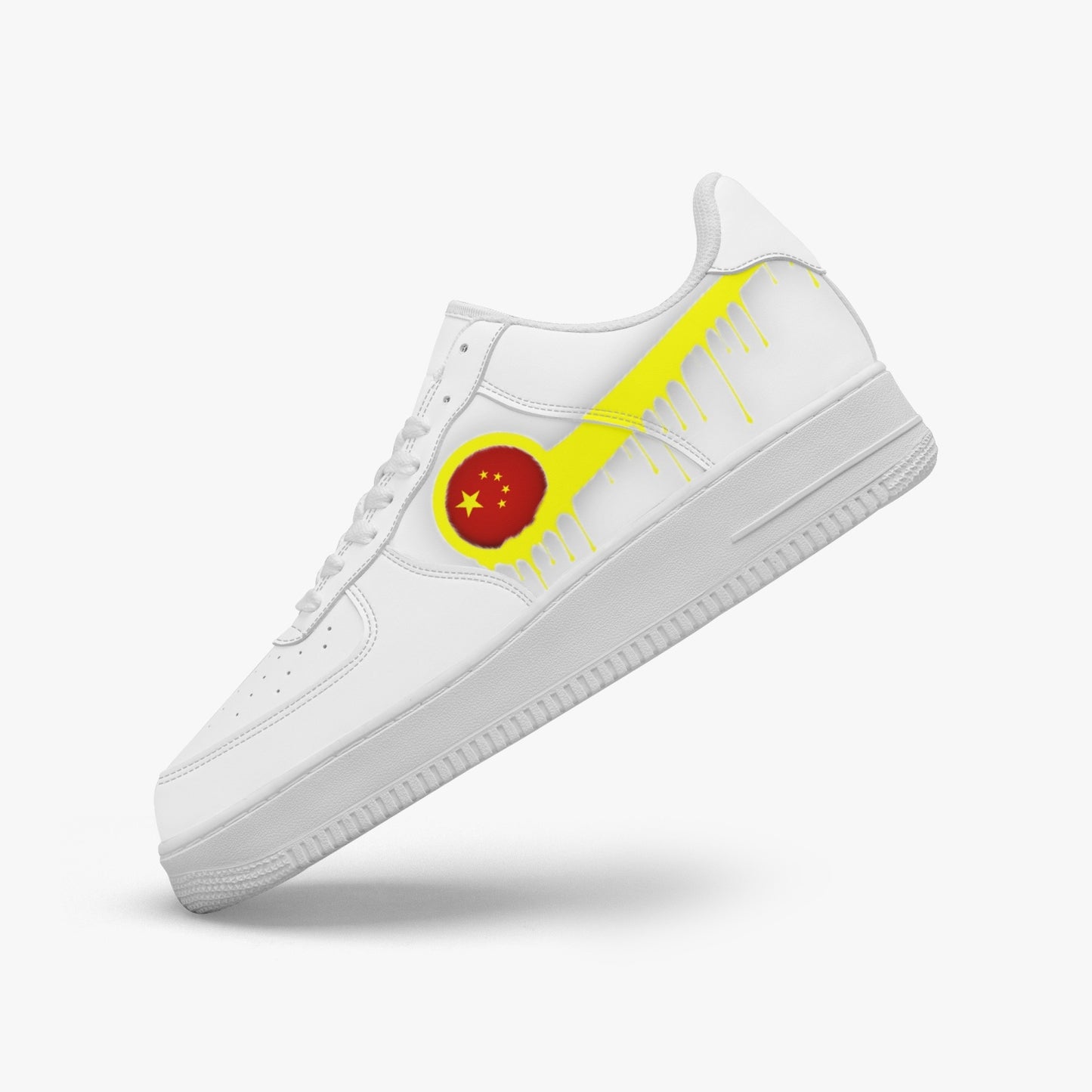 China Yellow Drip R-Force 1 Low Tops (White) - Men's & Women's