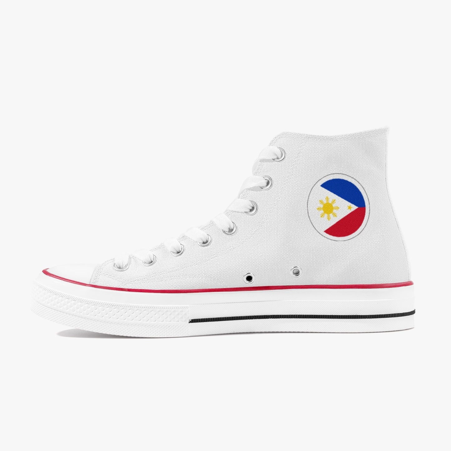 Philippines Classic Canvas High Tops (White) - Men's & Women's