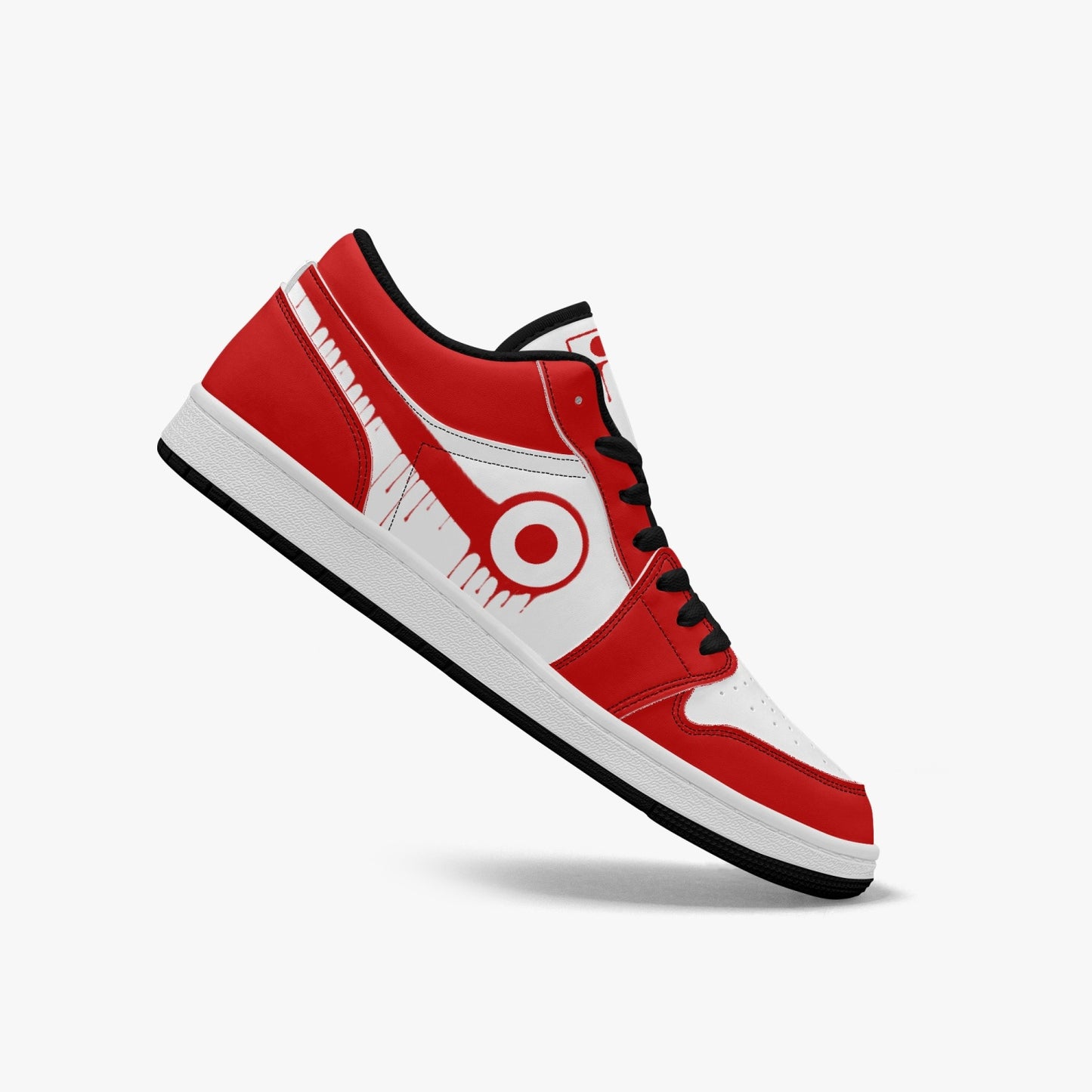 Air Japan Red Drip / Red & White Low Tops (Black Sole) - Men's & Women's