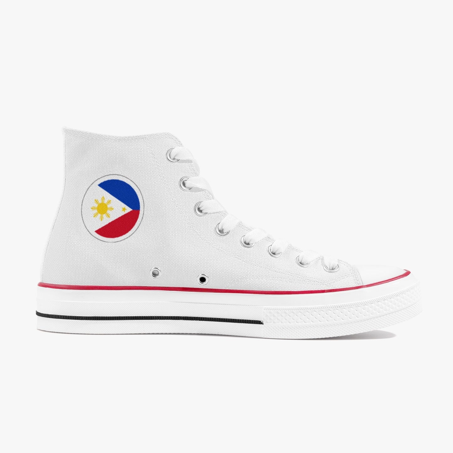 Philippines Classic Canvas High Tops (White) - Men's & Women's