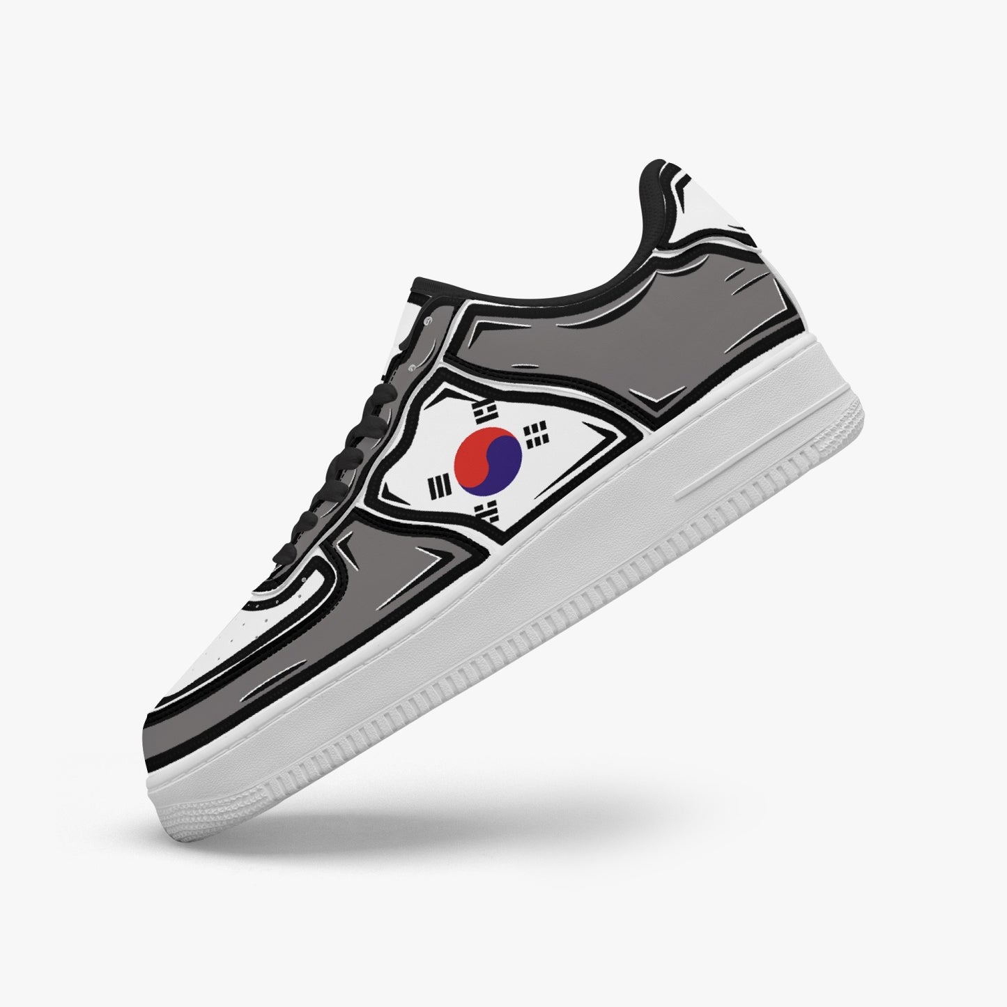 South Korea Cartoon Force 1 Low Tops (Gray) - Men's & Women's