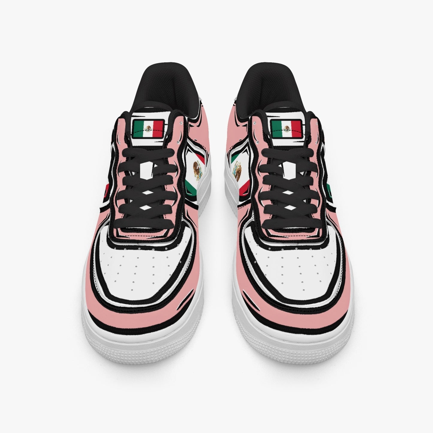 Mexico Cartoon Force 1 Low Tops (Pink) - Men's & Women's