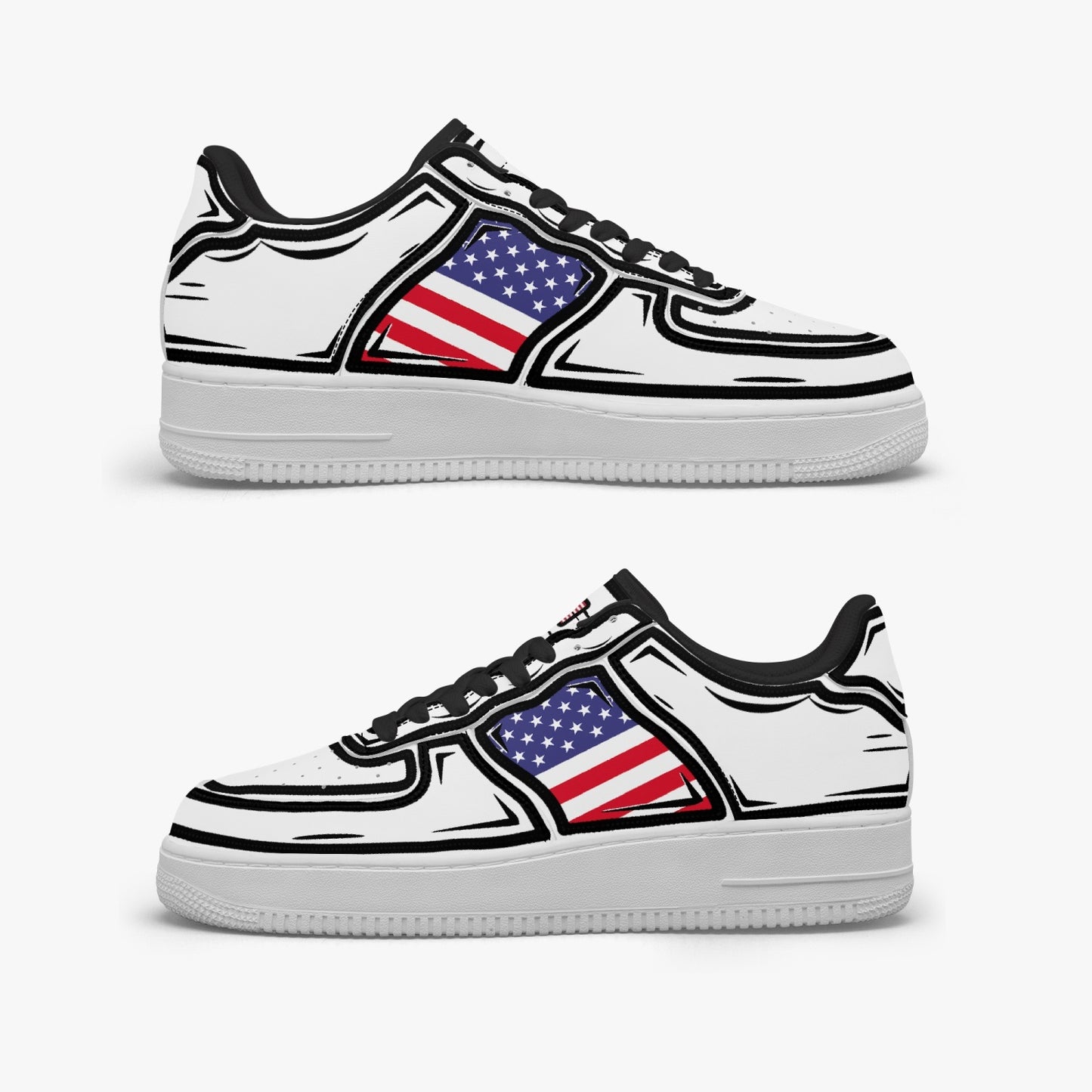 USA Cartoon Force 1 Low Tops (White) - Men's & Women's