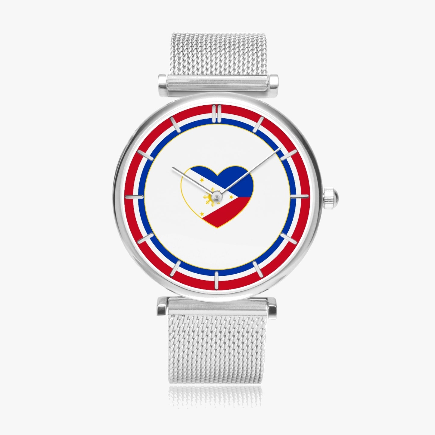 Philippines Love Ultra Thin Women's Quartz Watch - Gold / Rose Gold / Silver