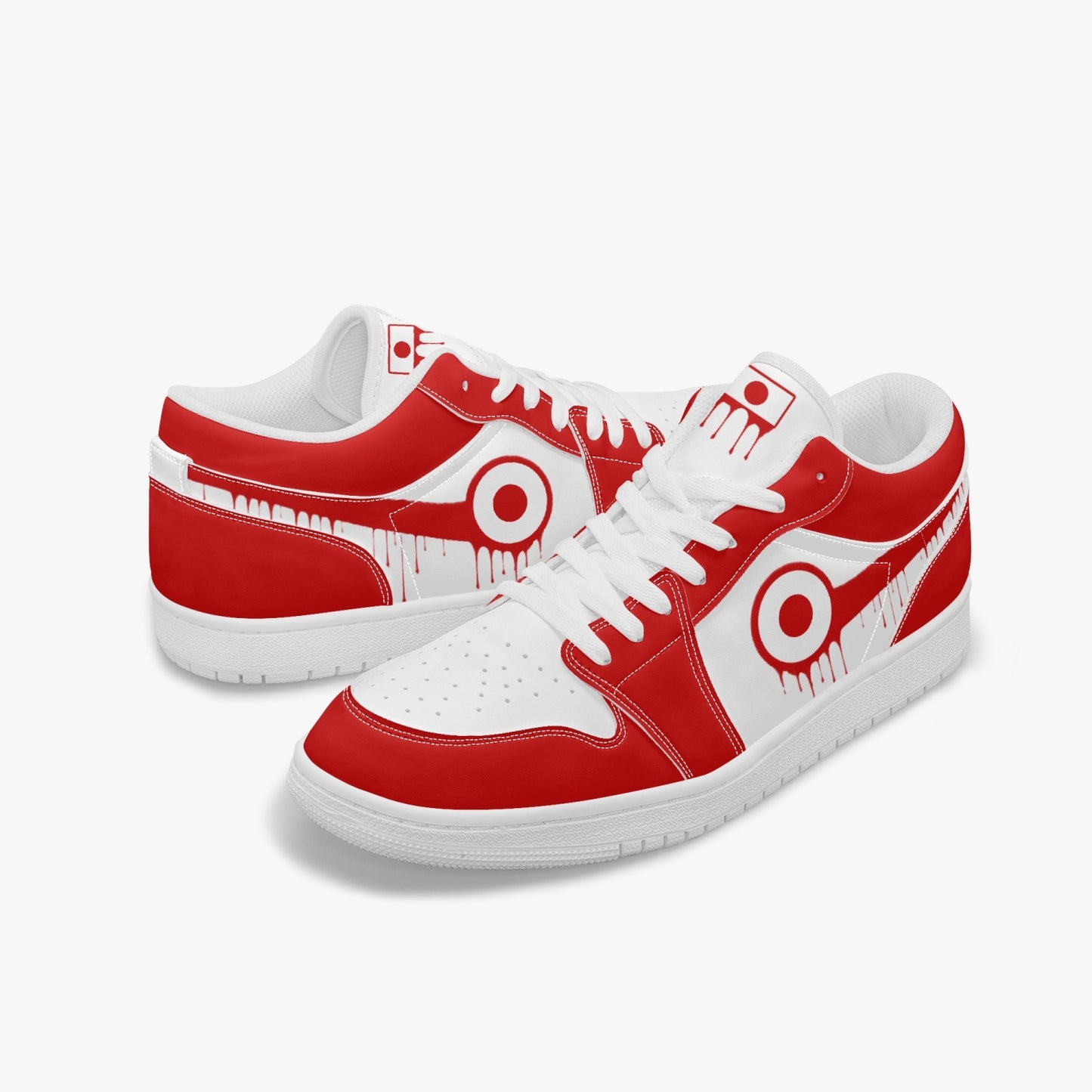 Air Japan Red Drip / Red & White Low Tops (White Sole) - Men's & Women's