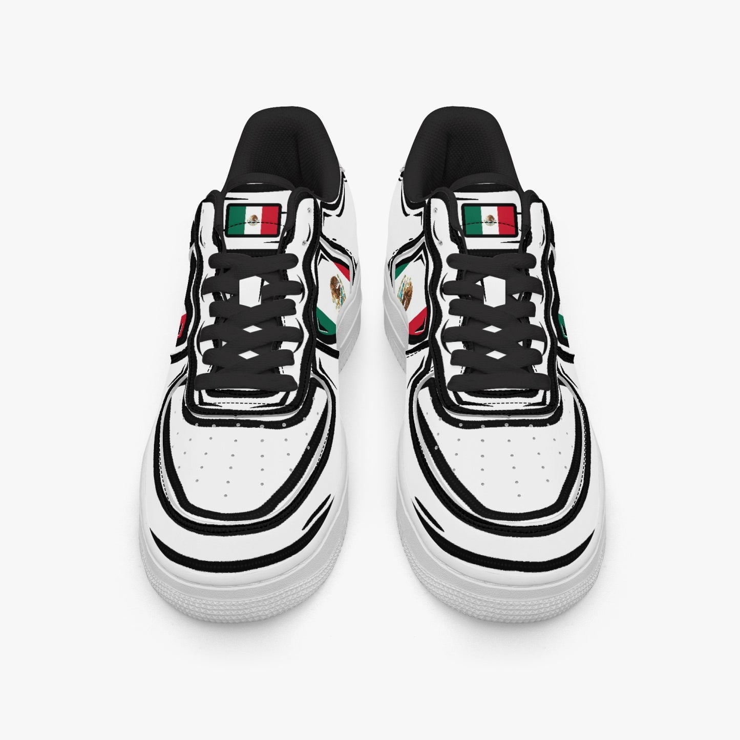 Mexico Cartoon Force 1 Low Tops (White) - Men's & Women's