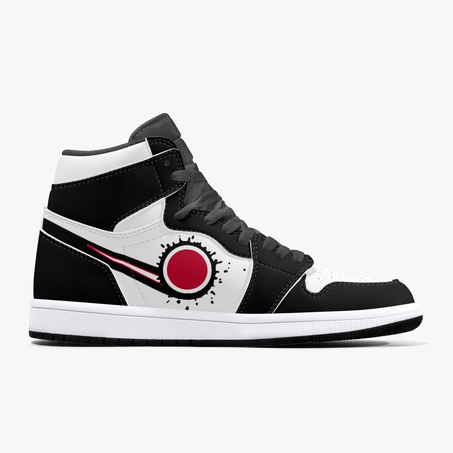 Air Japan Splattered Icon Black/White High Tops (Black Sole) - Men's & Women's