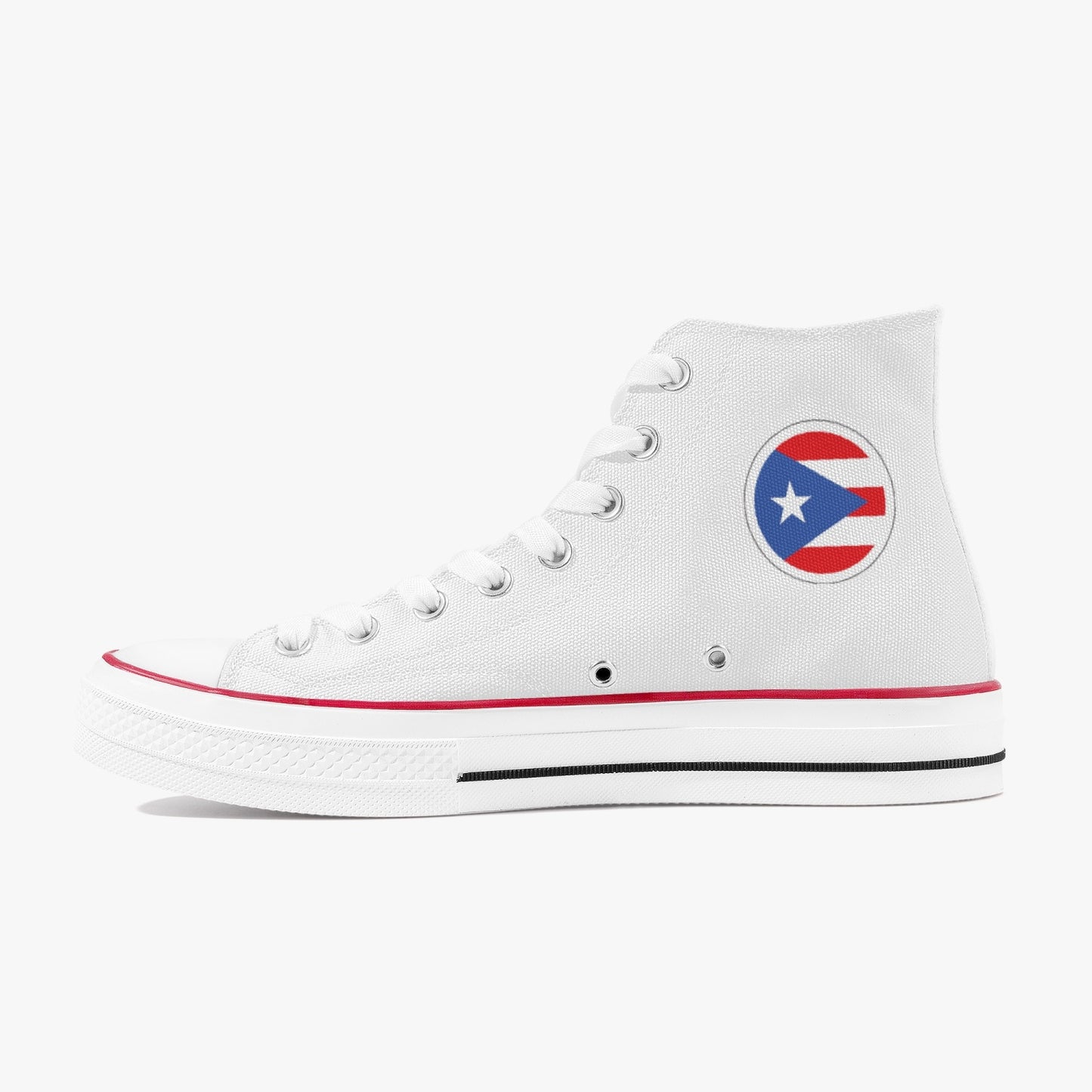 Puerto Rico Classic Canvas High Tops (White) - Men's & Women's