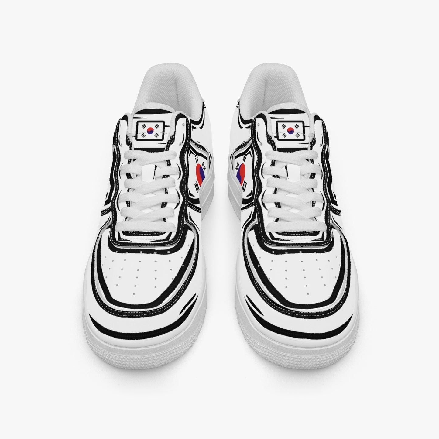 South Korea Cartoon Force 1 Low Tops (White) - Men's & Women's