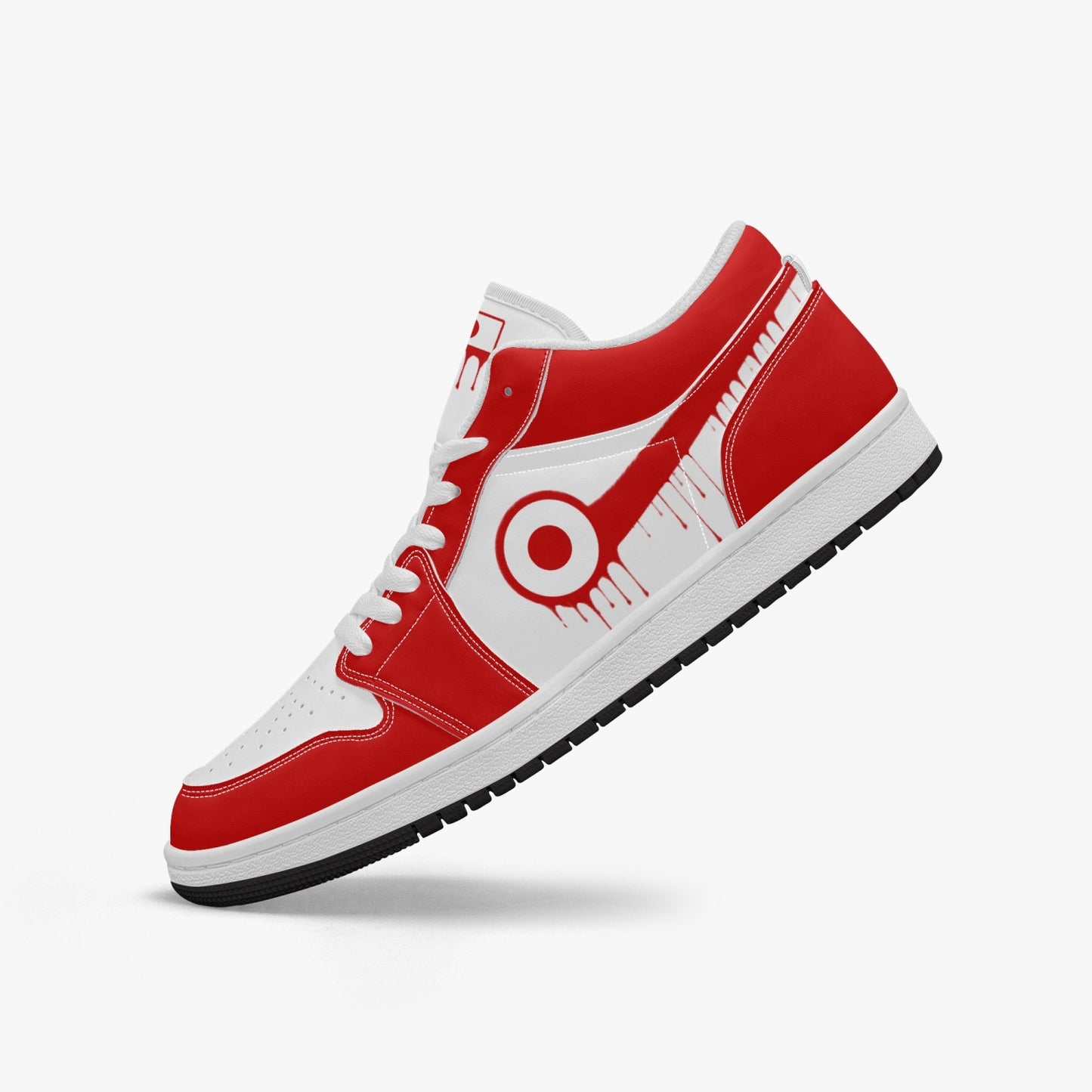 Air Japan Red Drip / Red & White Low Tops (Black Sole) - Men's & Women's