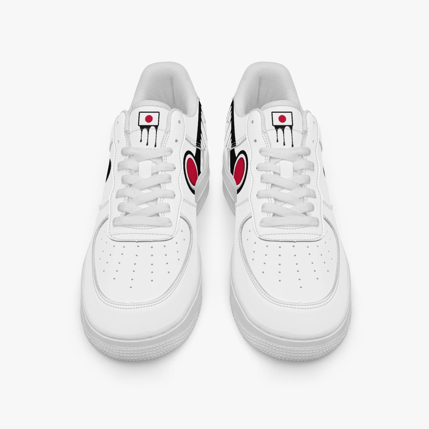 Japan Black Drip R-Force 1 Low Tops (White) - Men's & Women's
