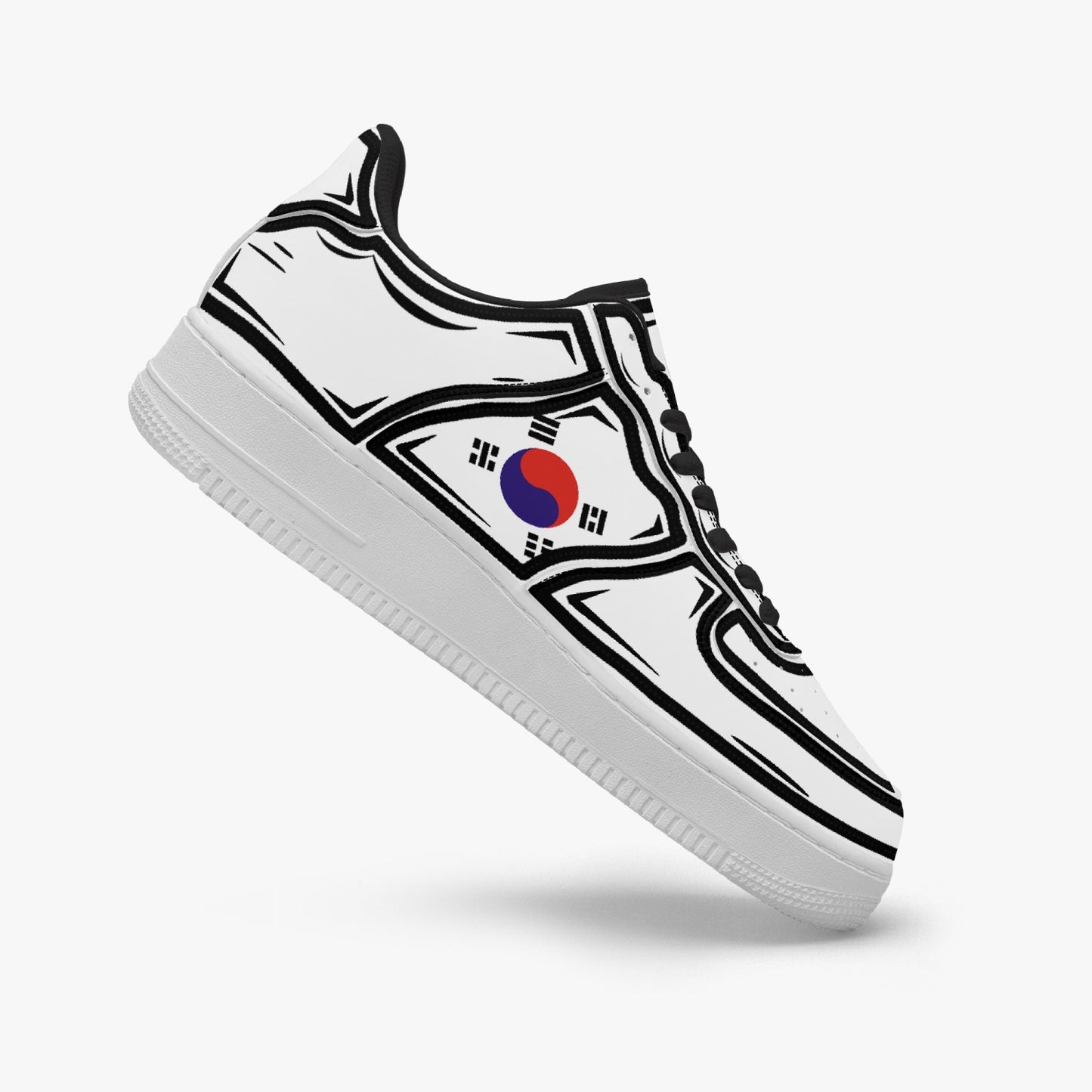 South Korea Cartoon Force 1 Low Tops (White) - Men's & Women's