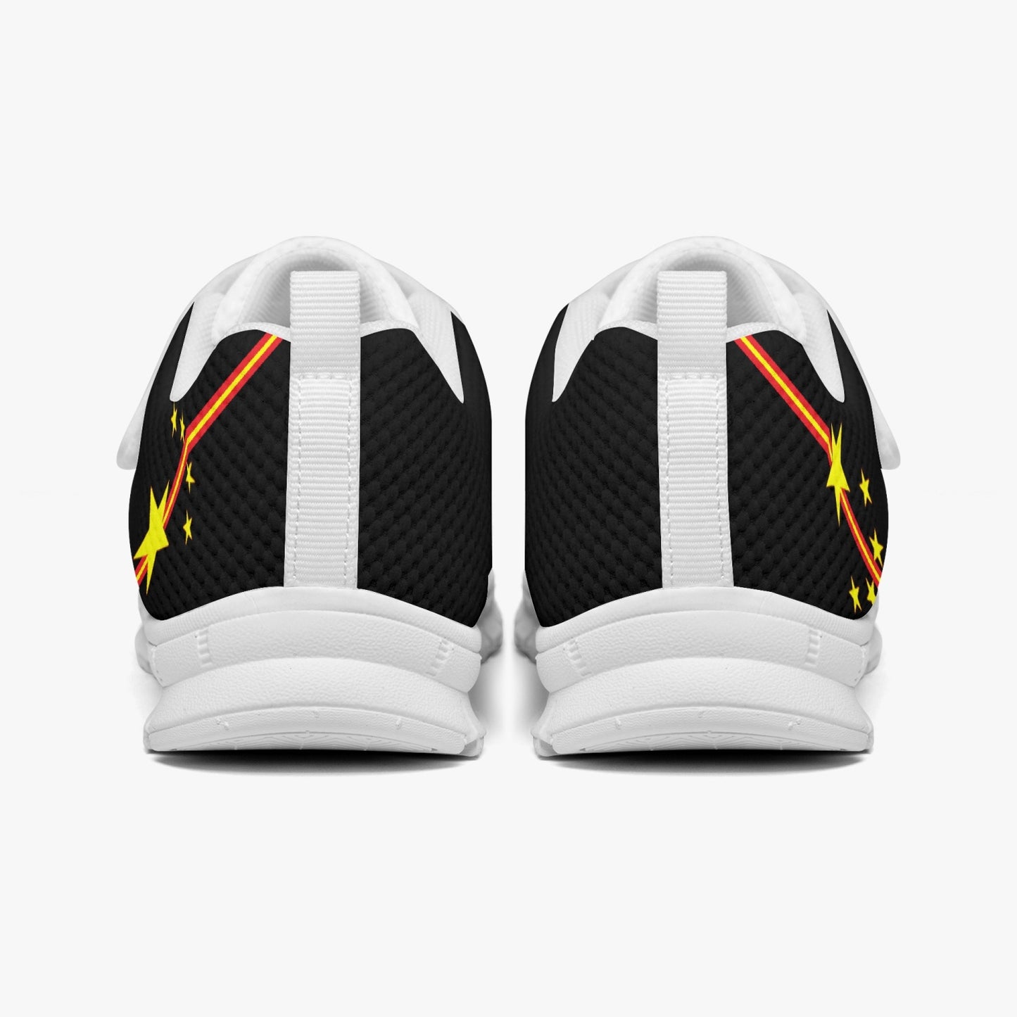 China Pride Kid's Lightweight Velcro Mesh Sneaker - Black