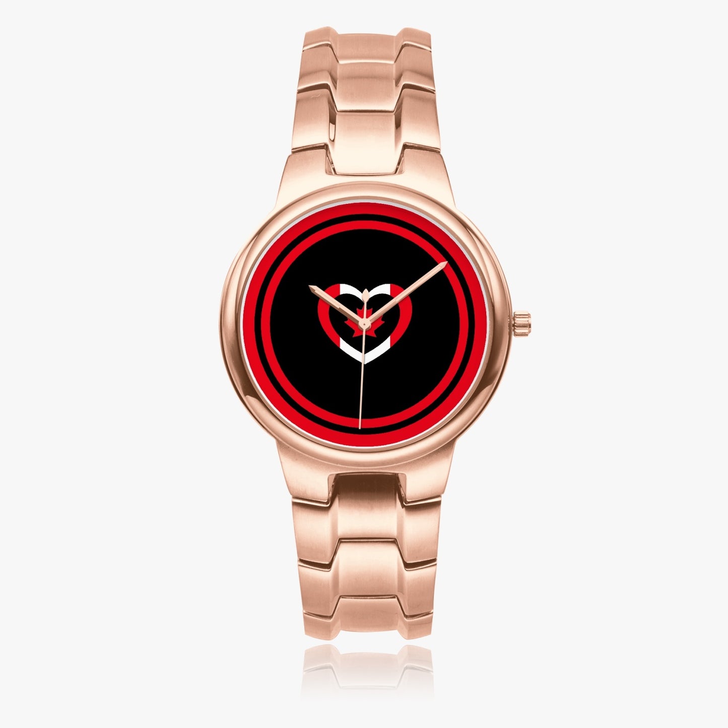 Canada Love Stainless Steel Luxury Women's Watch - Rose Gold / Silver / Black