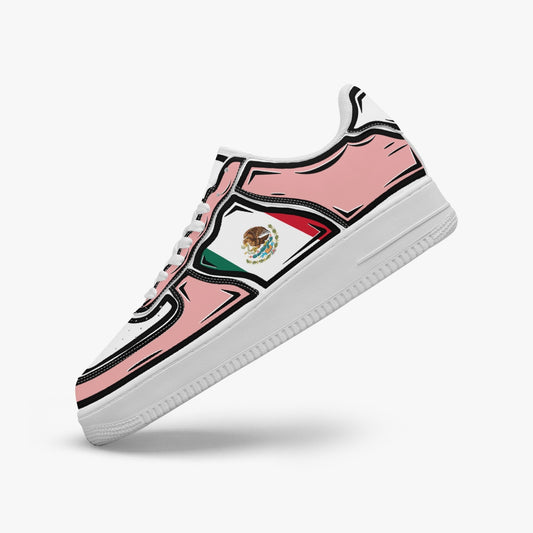 Mexico Cartoon Force 1 Low Tops (Pink) - Men's & Women's