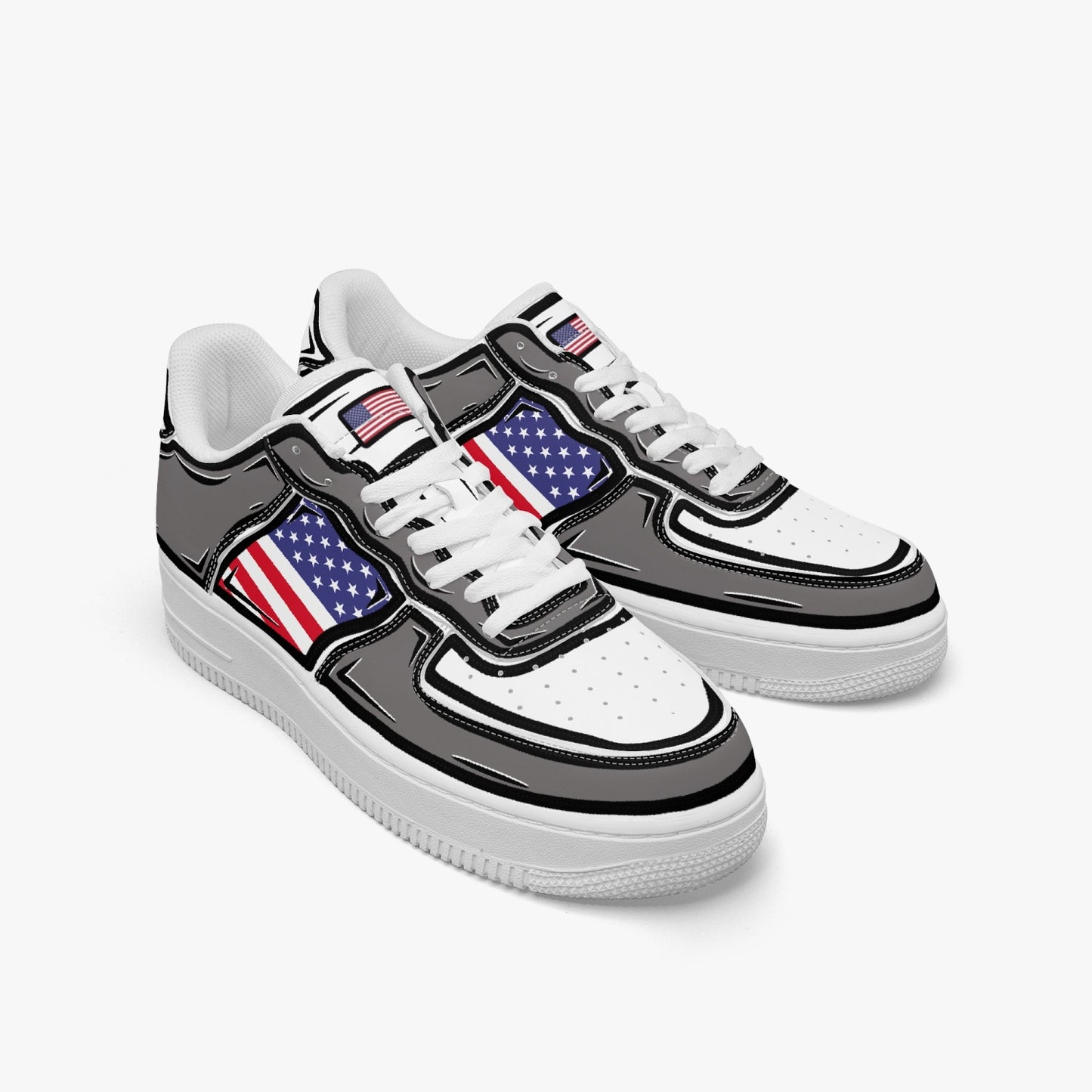 USA Cartoon Force 1 Low Tops (Gray) - Men's & Women's