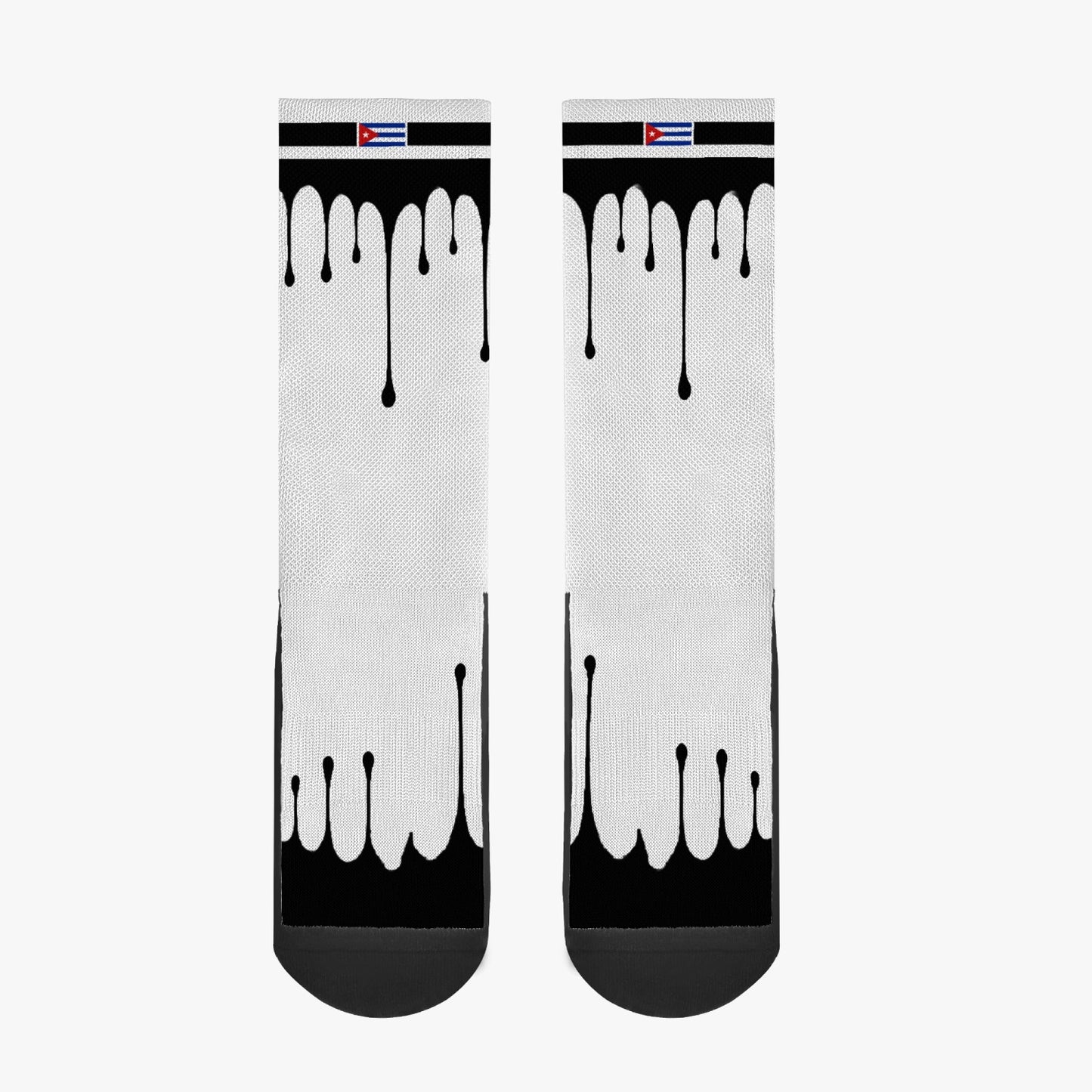 Cuba Drip Sport Socks (Black Drip)