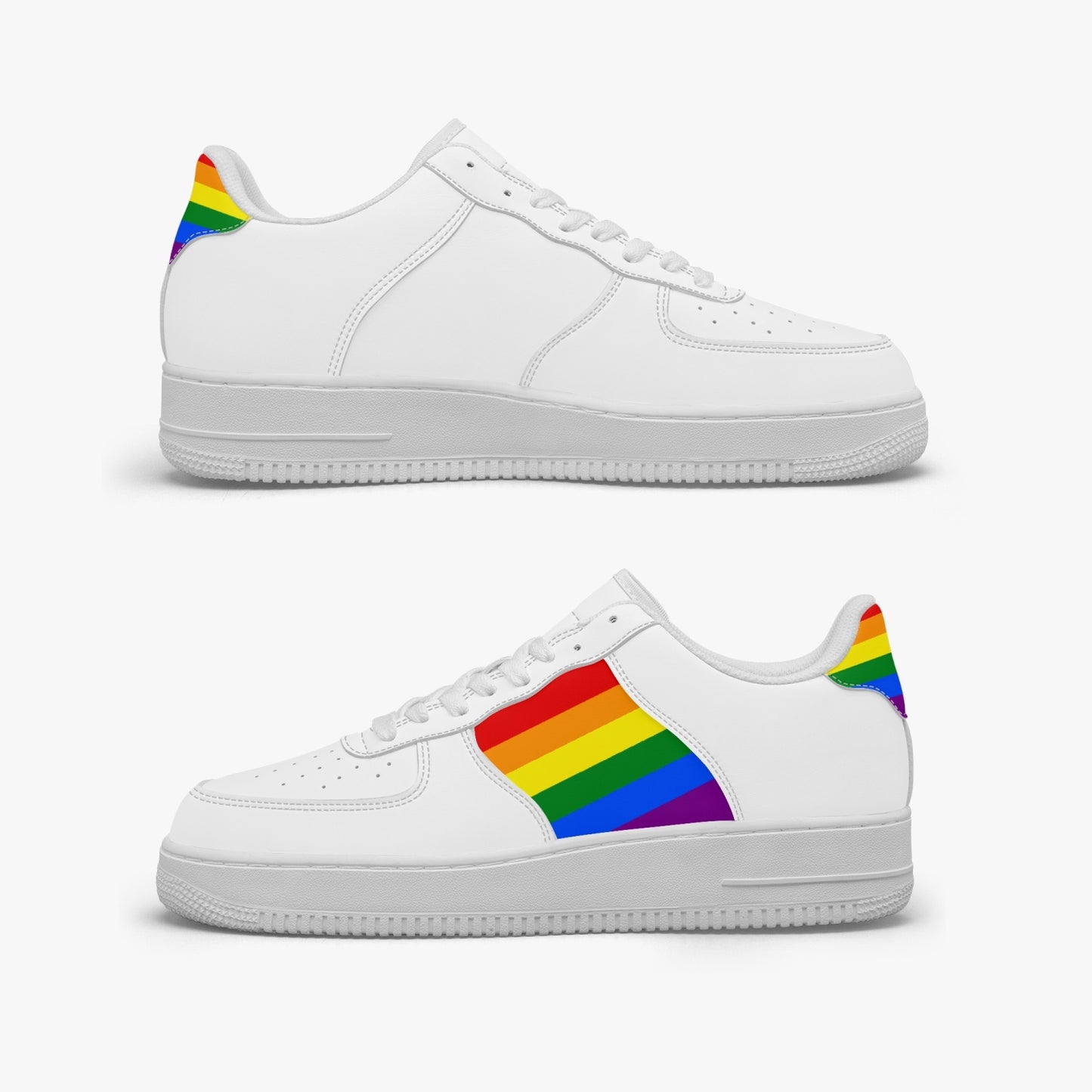 Rainbow Pride R-Force 1 Low Tops (White) - Men's & Women's