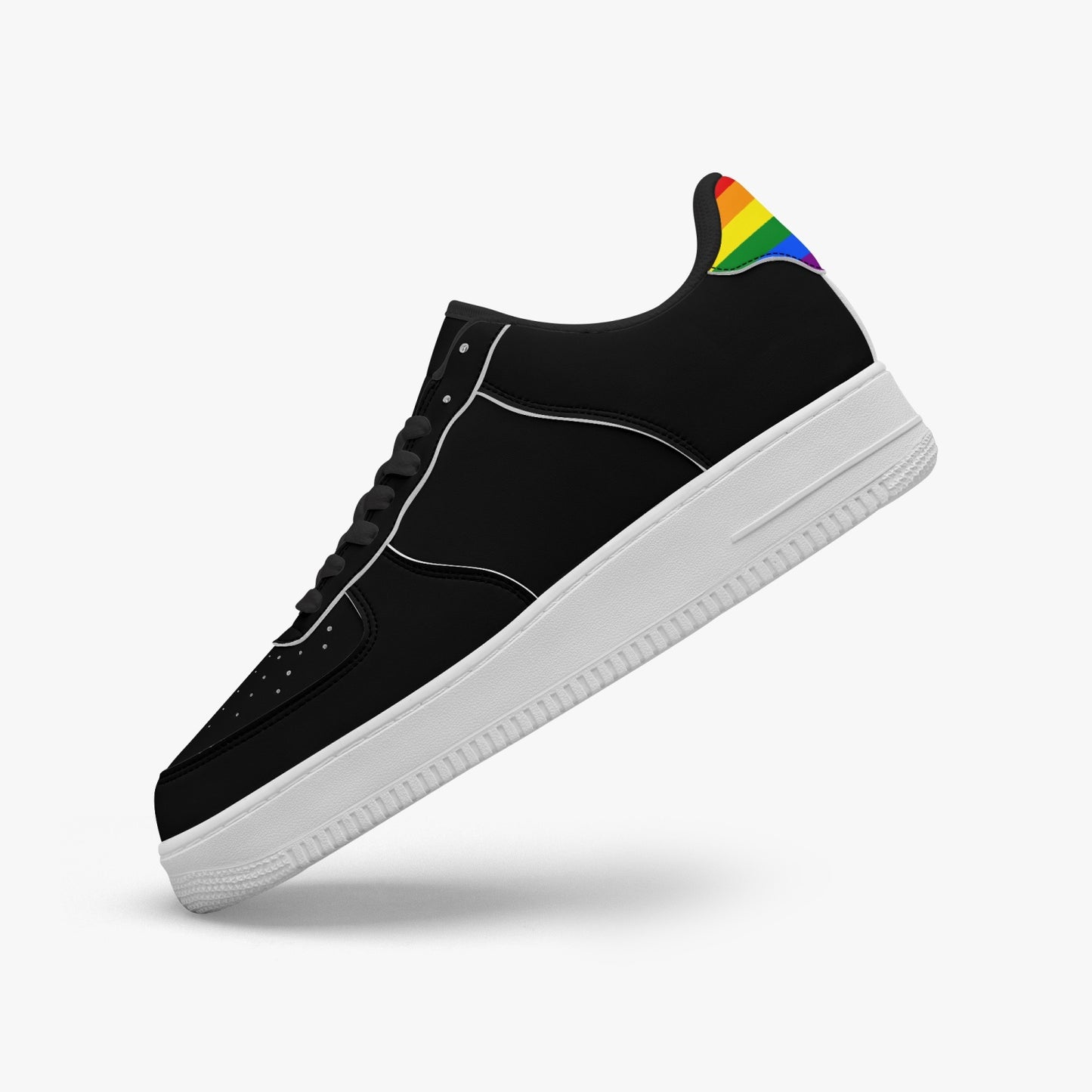 Rainbow Pride R-Force 1 Low Tops (Black) - Men's & Women's