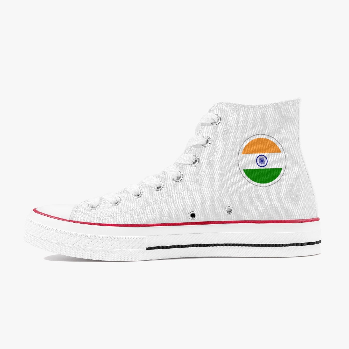 India Classic Canvas High Tops (White) - Men's & Women's