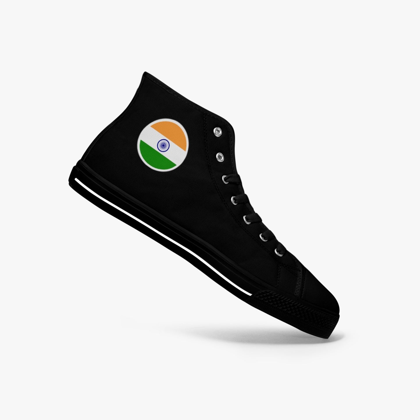 India Classic Canvas High Tops (Black) - Men's & Women's