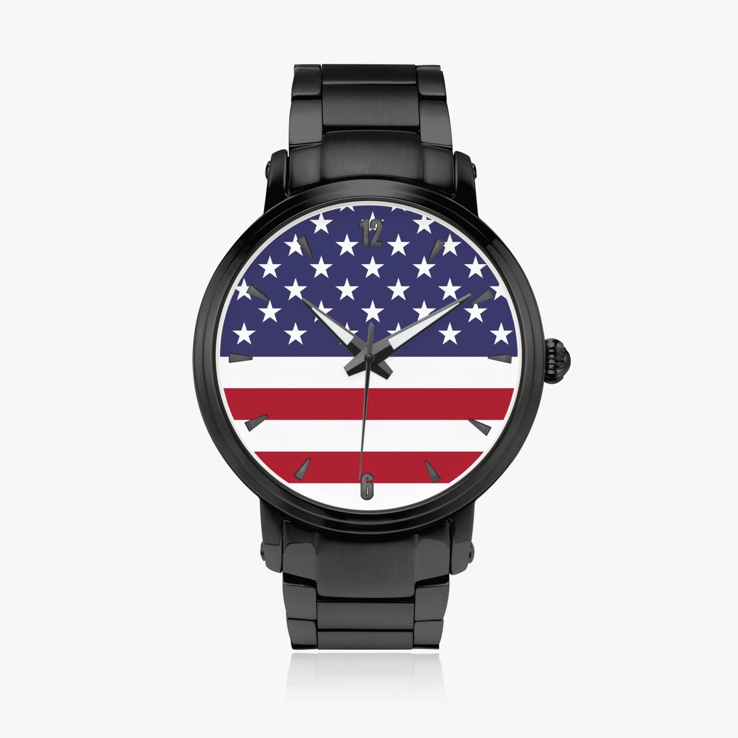 American Pride Stainless Steel Luxury Men's Watch - Silver / Rose Gold / Black