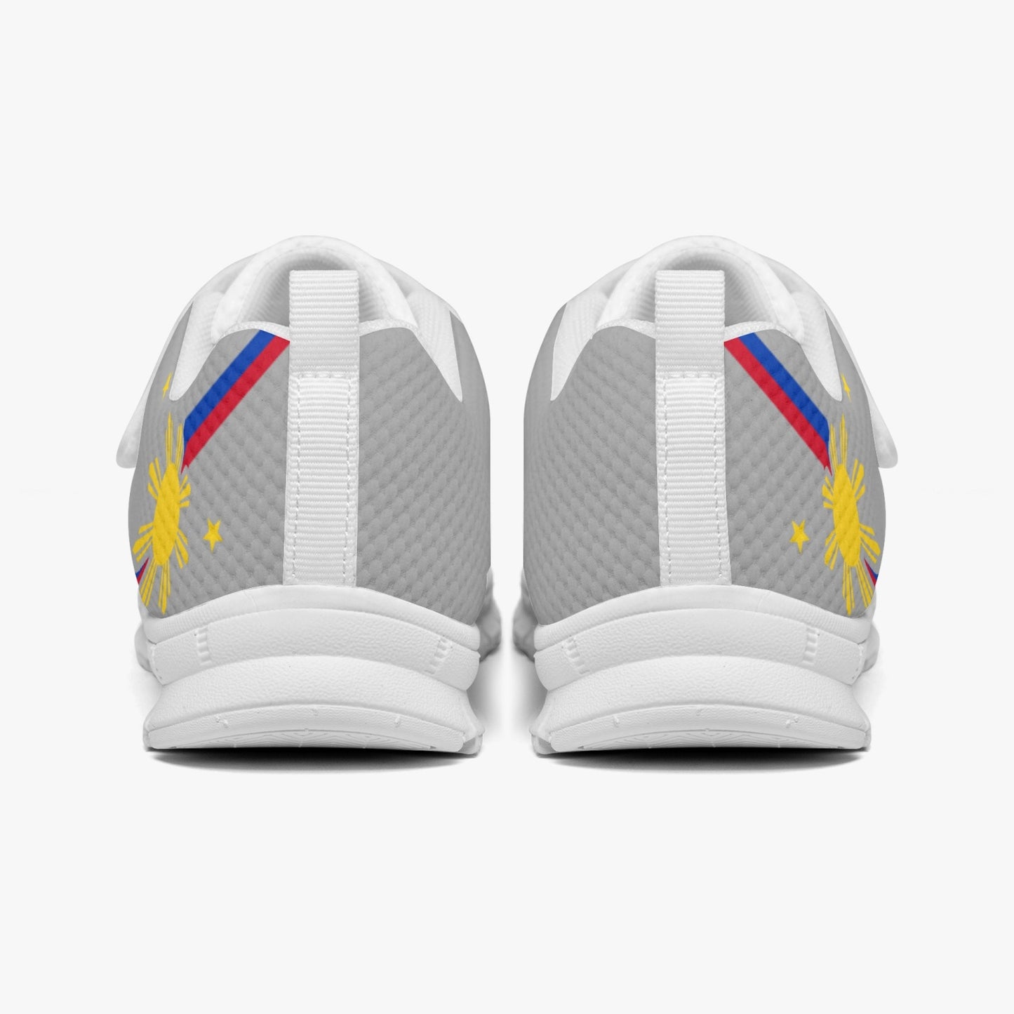 Philippines Pride Kid's Lightweight Velcro Mesh Sneaker - Gray