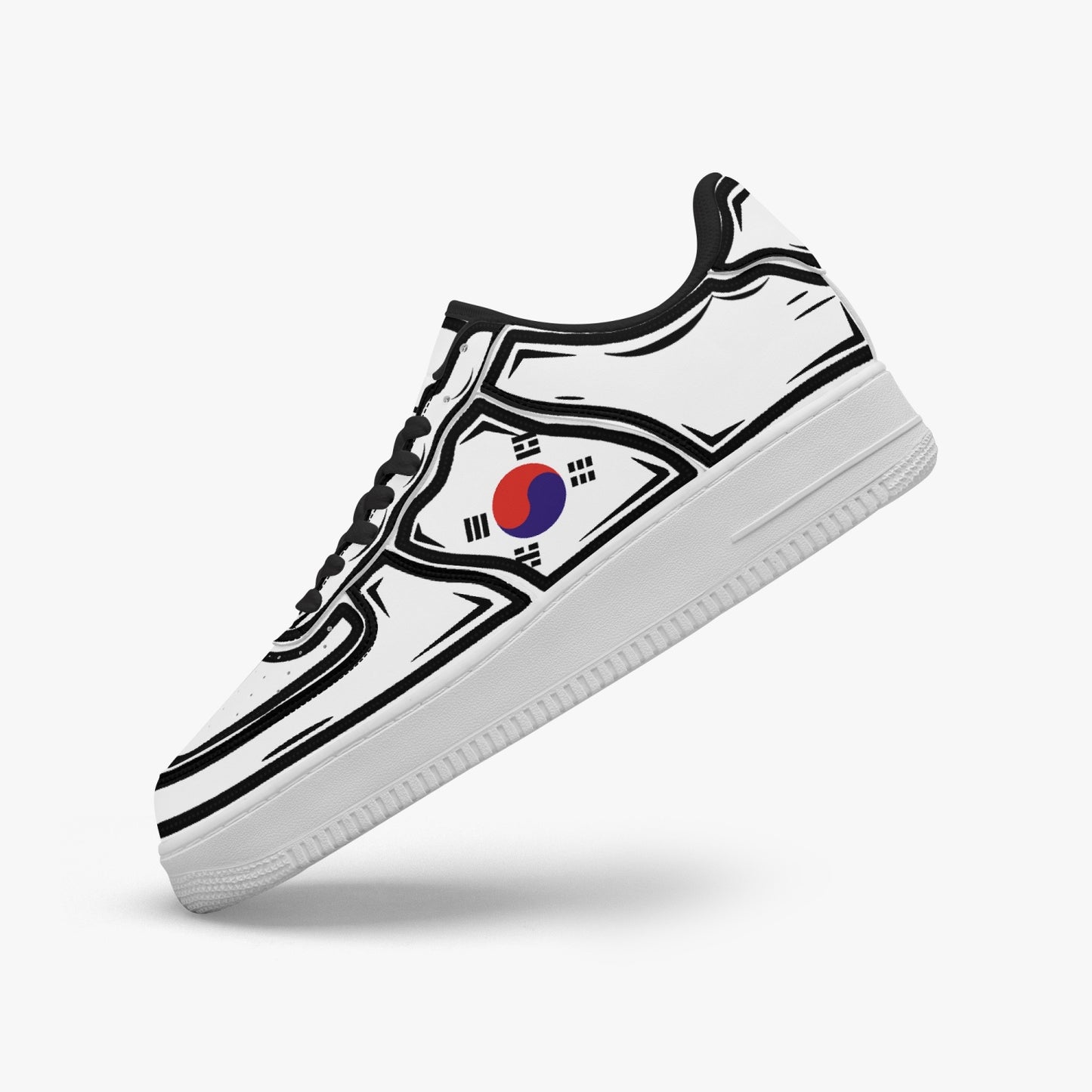 South Korea Cartoon Force 1 Low Tops (White) - Men's & Women's
