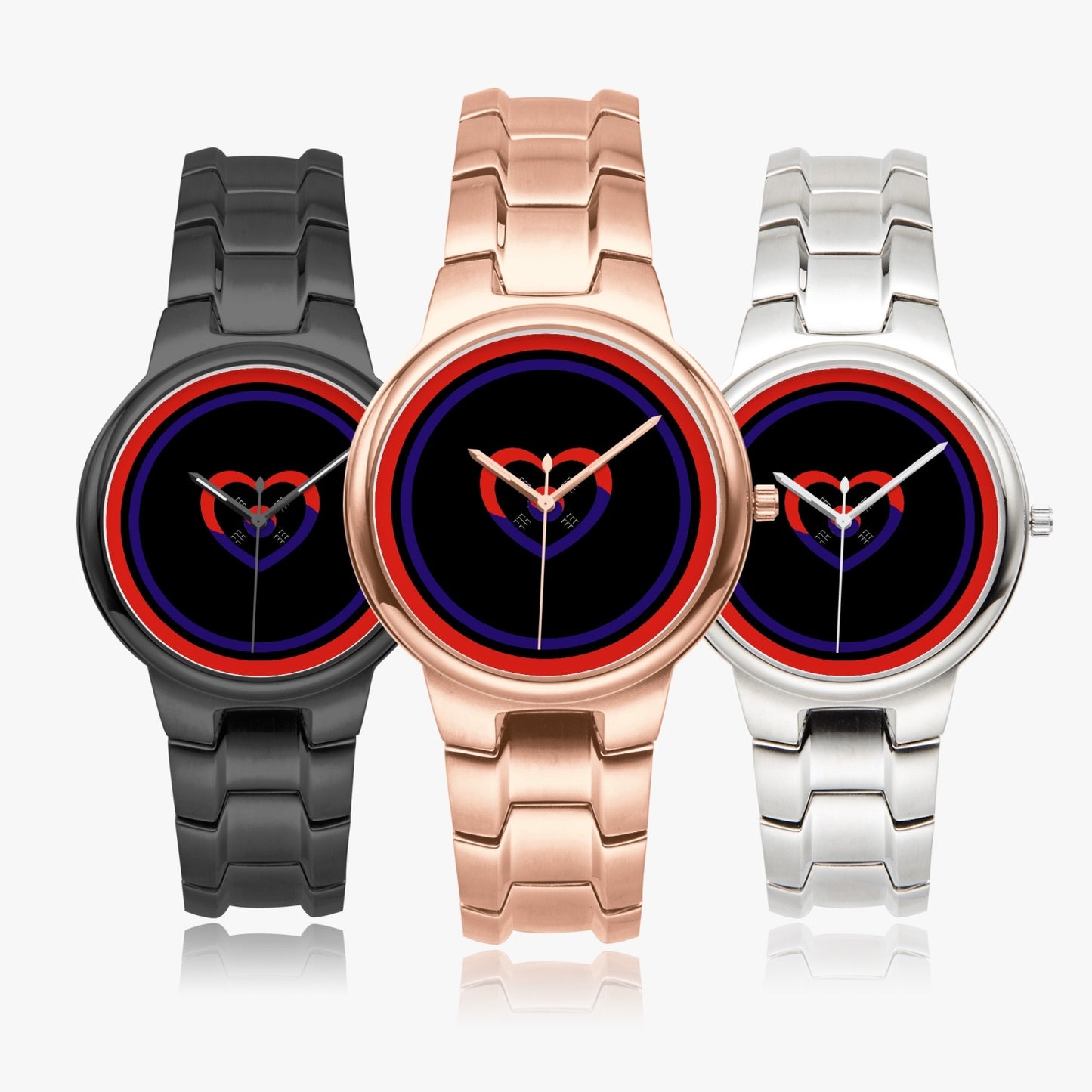 South Korea Love Stainless Steel Luxury Women's Watch - Rose Gold / Silver / Black