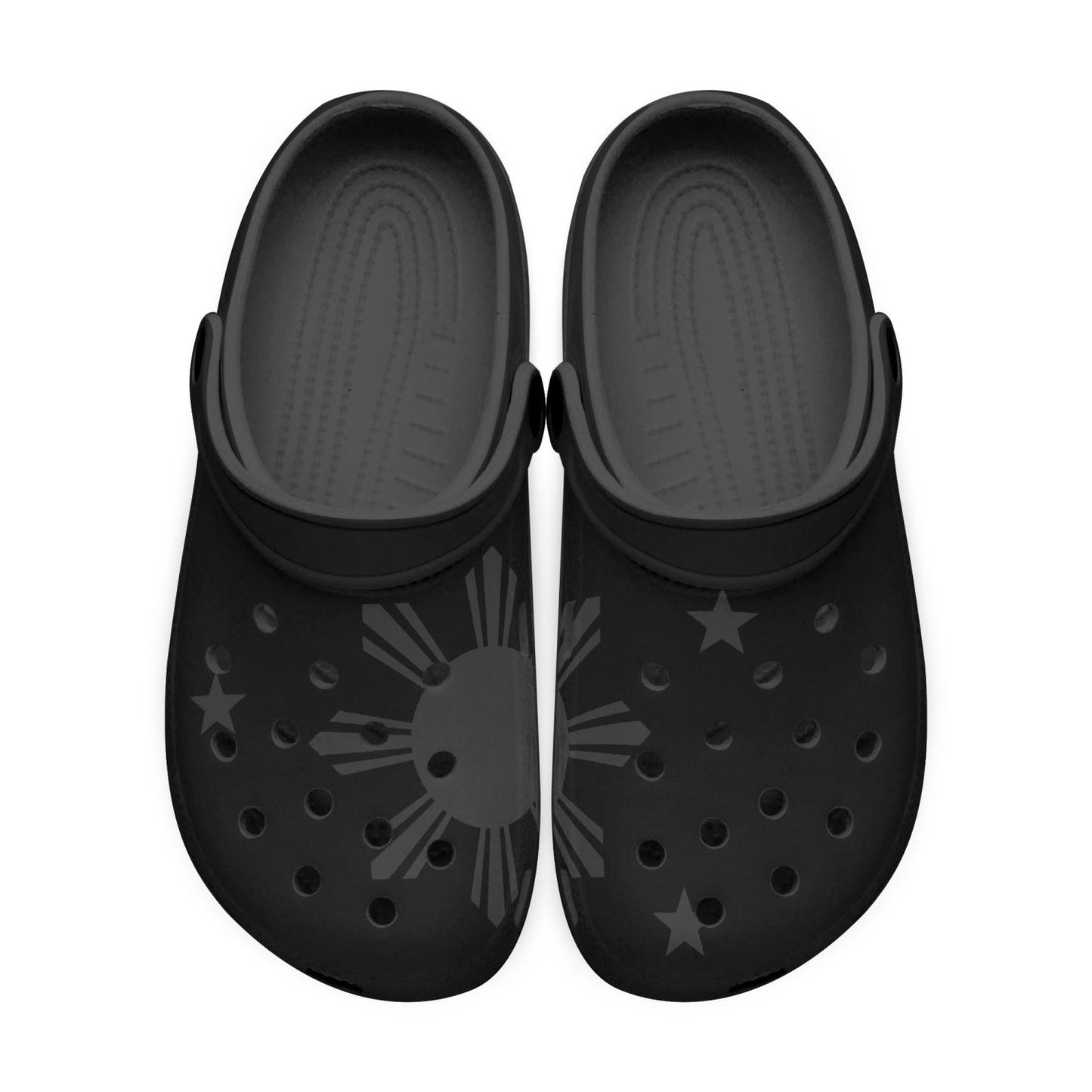 Philippines Flag Clogs (Black) - Men's & Women's