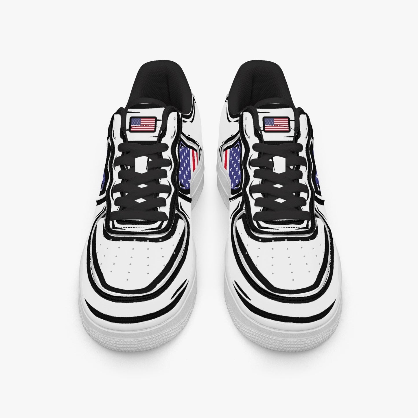 USA Cartoon Force 1 Low Tops (White) - Men's & Women's