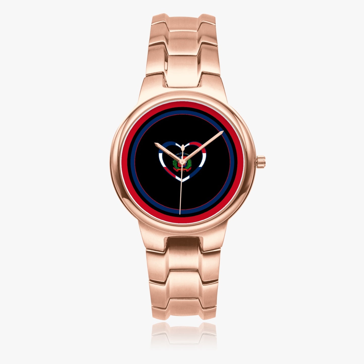Dominican Love Stainless Steel Luxury Women's Watch - Rose Gold / Silver / Black