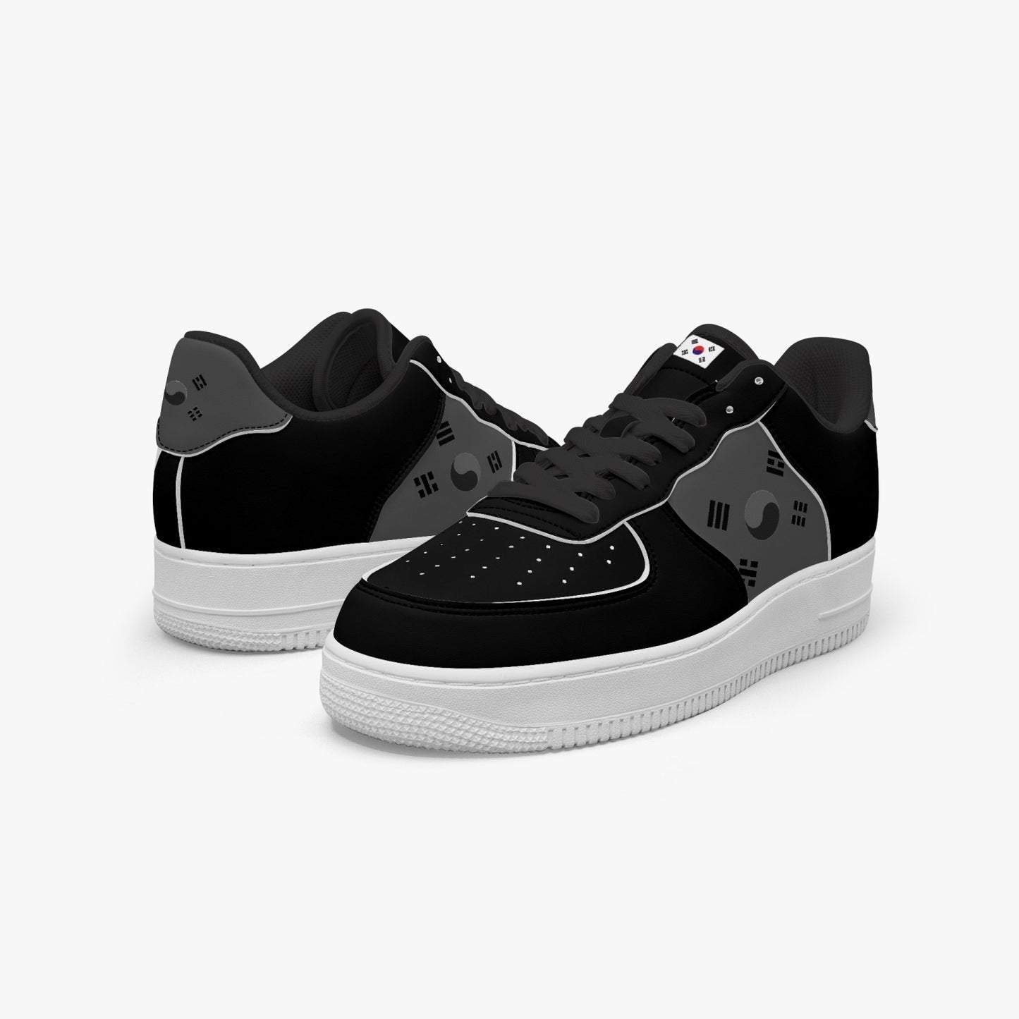 South Korea Classic R-Force 1 Low Tops (Black) - Men's & Women's