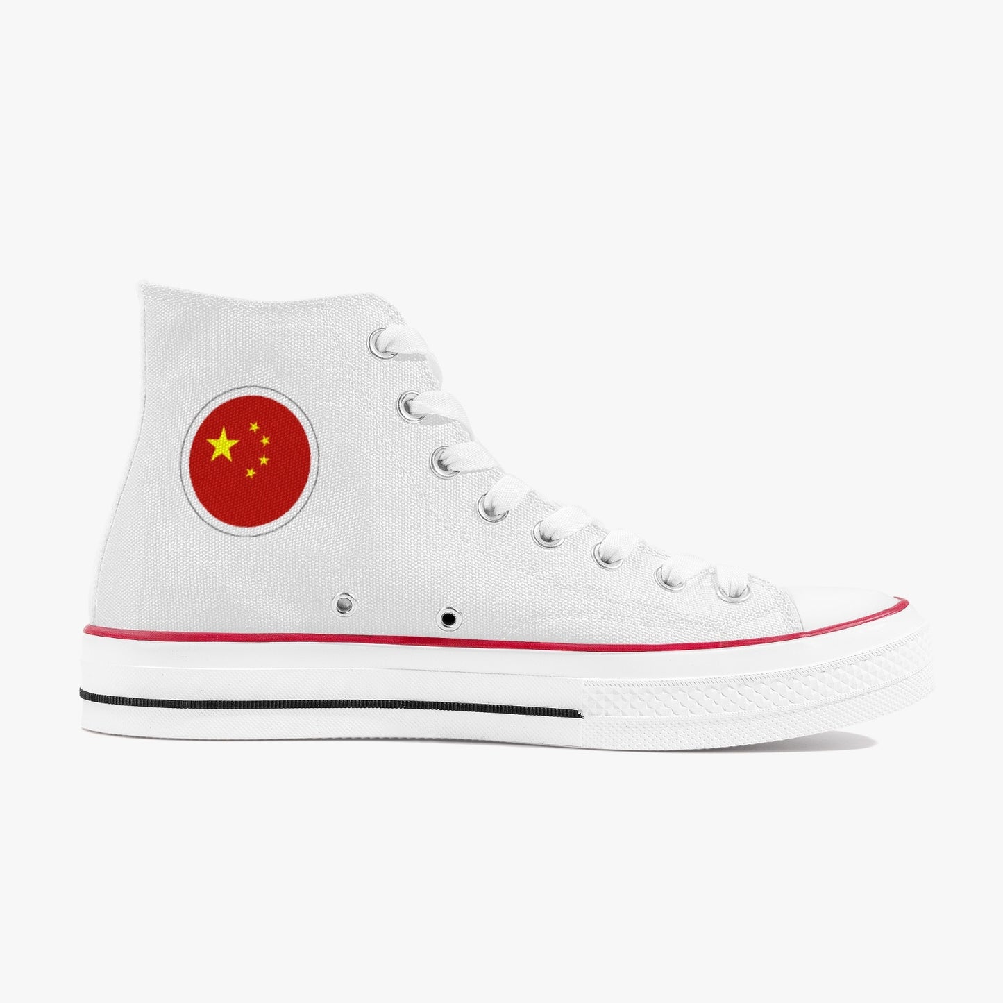 China Classic Canvas High Tops (White) - Men's & Women's