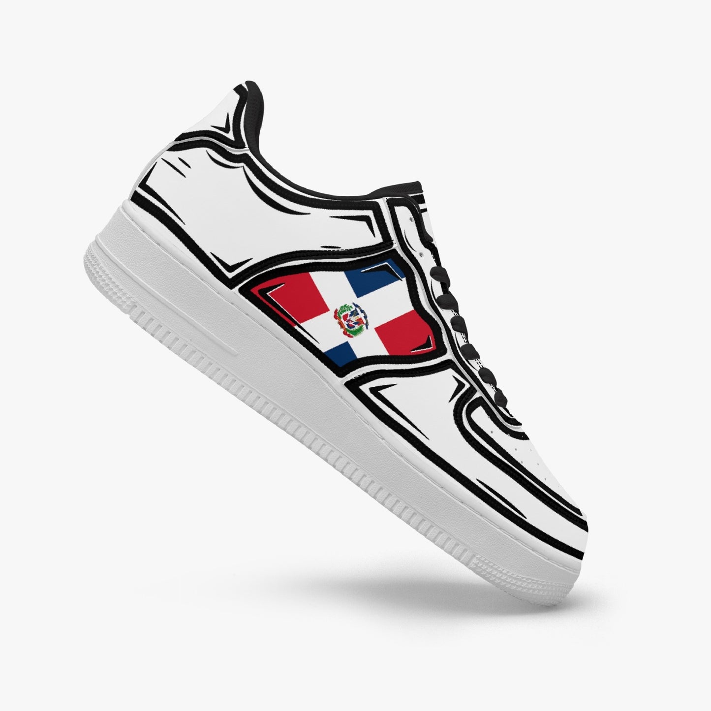 Dominican Cartoon Force 1 Low Tops (White) - Men's & Women's