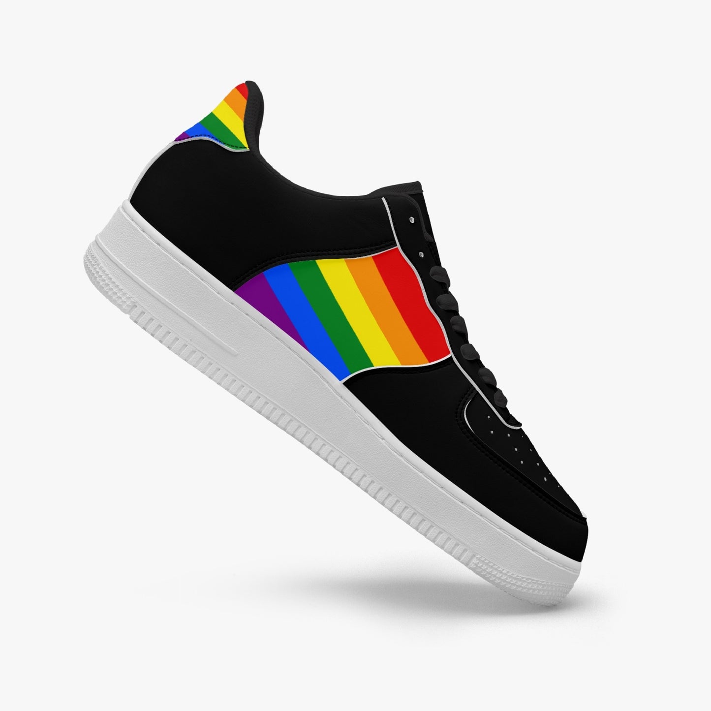 Rainbow Pride R-Force 1 Low Tops (Black) - Men's & Women's