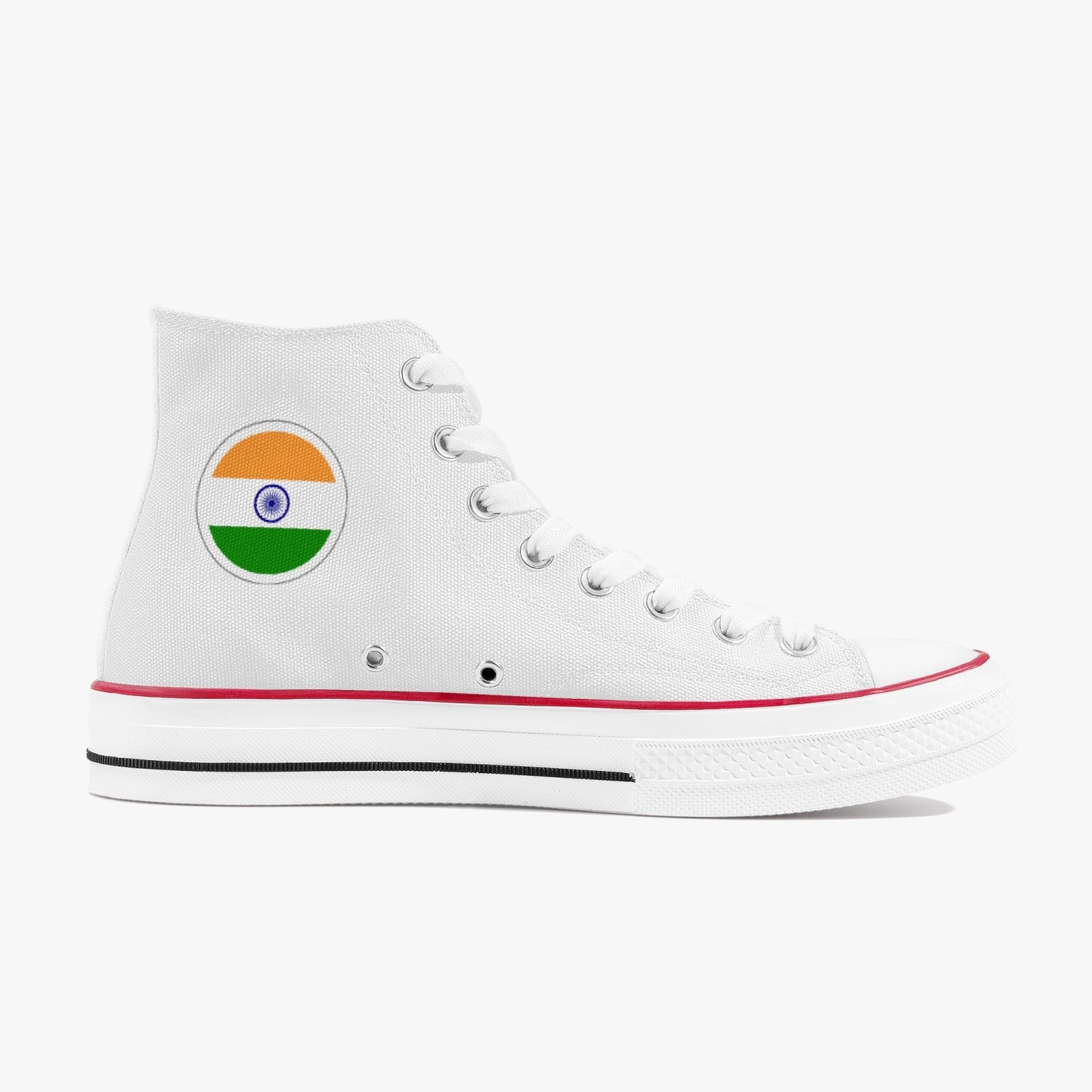 India Classic Canvas High Tops (White) - Men's & Women's