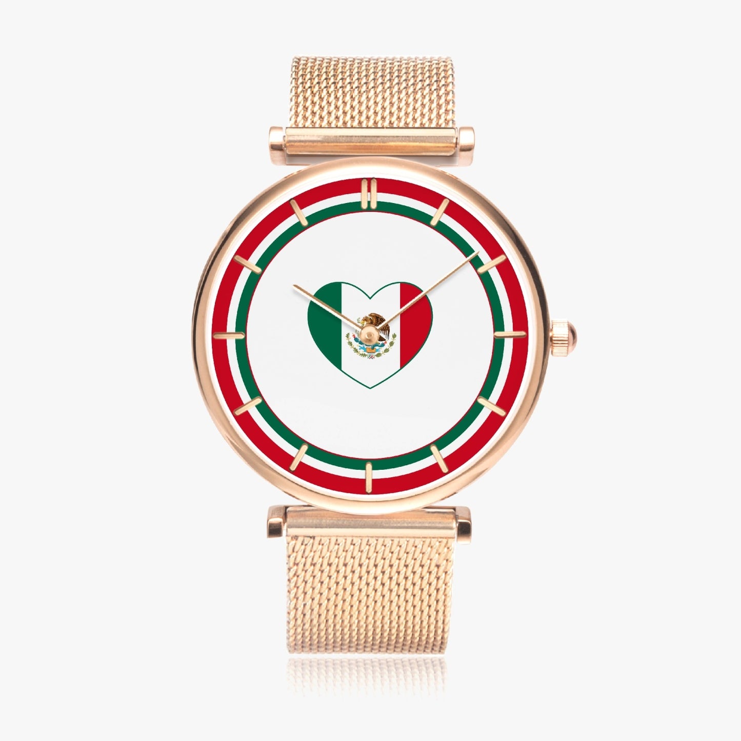 Mexico Love Ultra Thin Women's Quartz Watch - Gold / Rose Gold / Silver