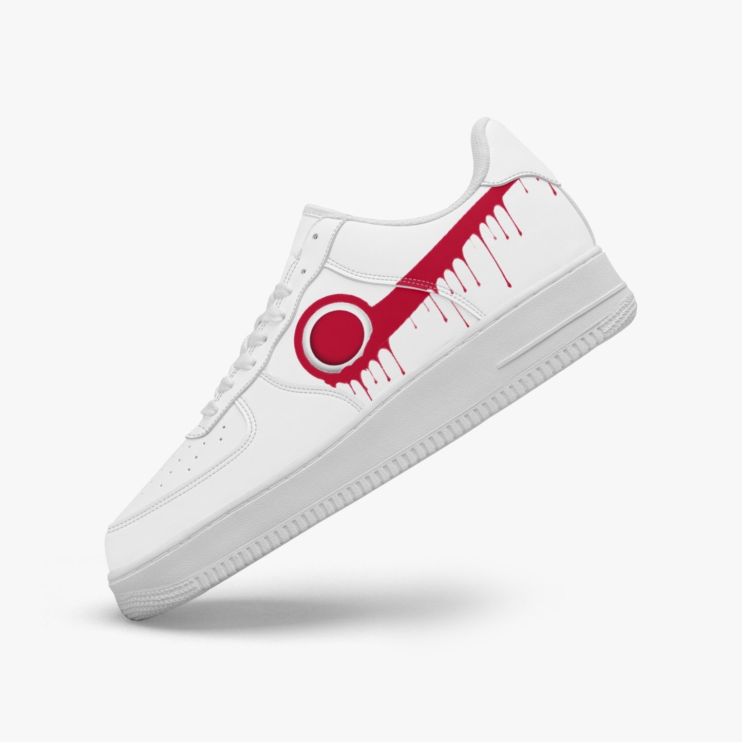 Japan Red Drip R-Force 1 Low Tops (White) - Men's & Women's