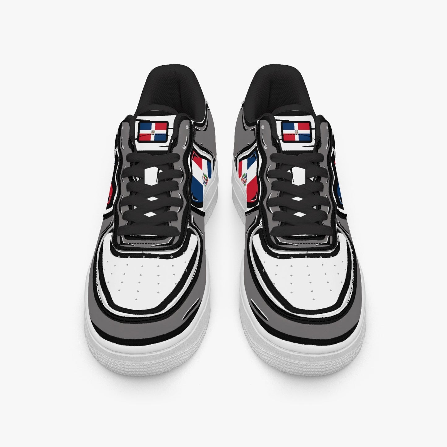 Dominican Cartoon Force 1 Low Tops (Gray) - Men's & Women's