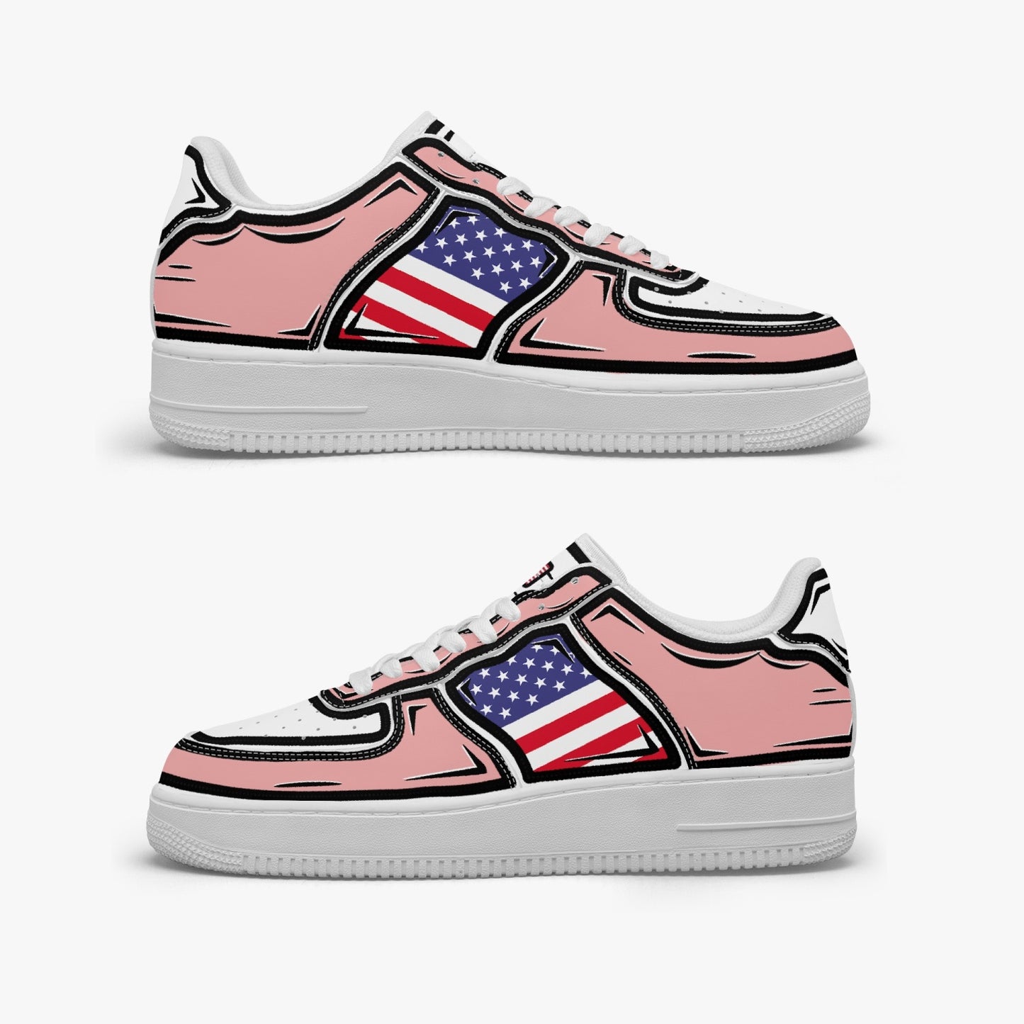 USA Cartoon Force 1 Low Tops (Pink) - Men's & Women's