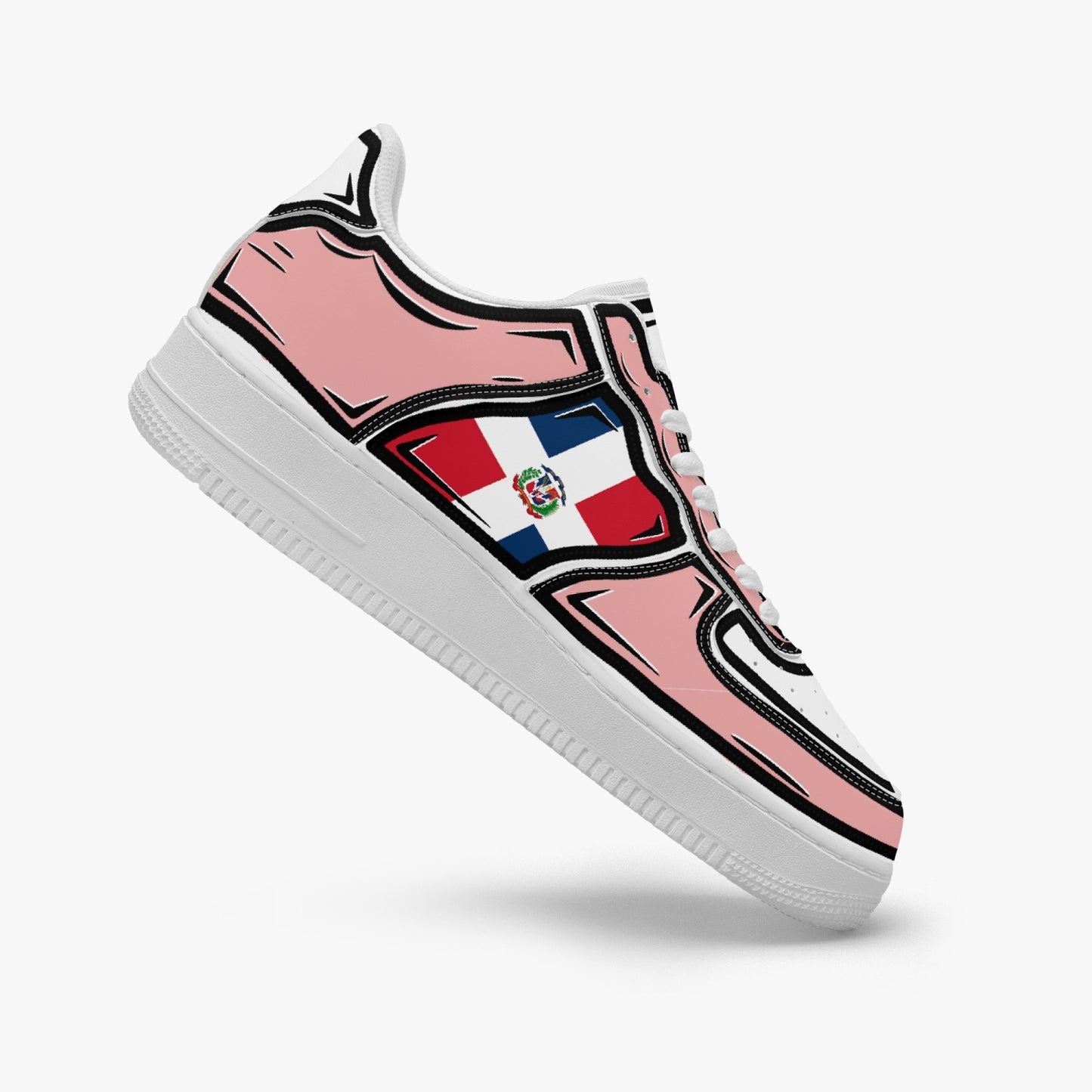 Dominican Cartoon Force 1 Low Tops (Pink) - Men's & Women's