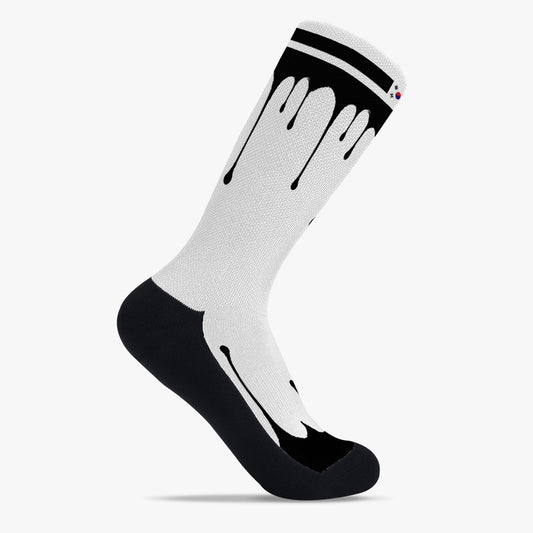 South Korea Drip Sport Socks (Black Drip)