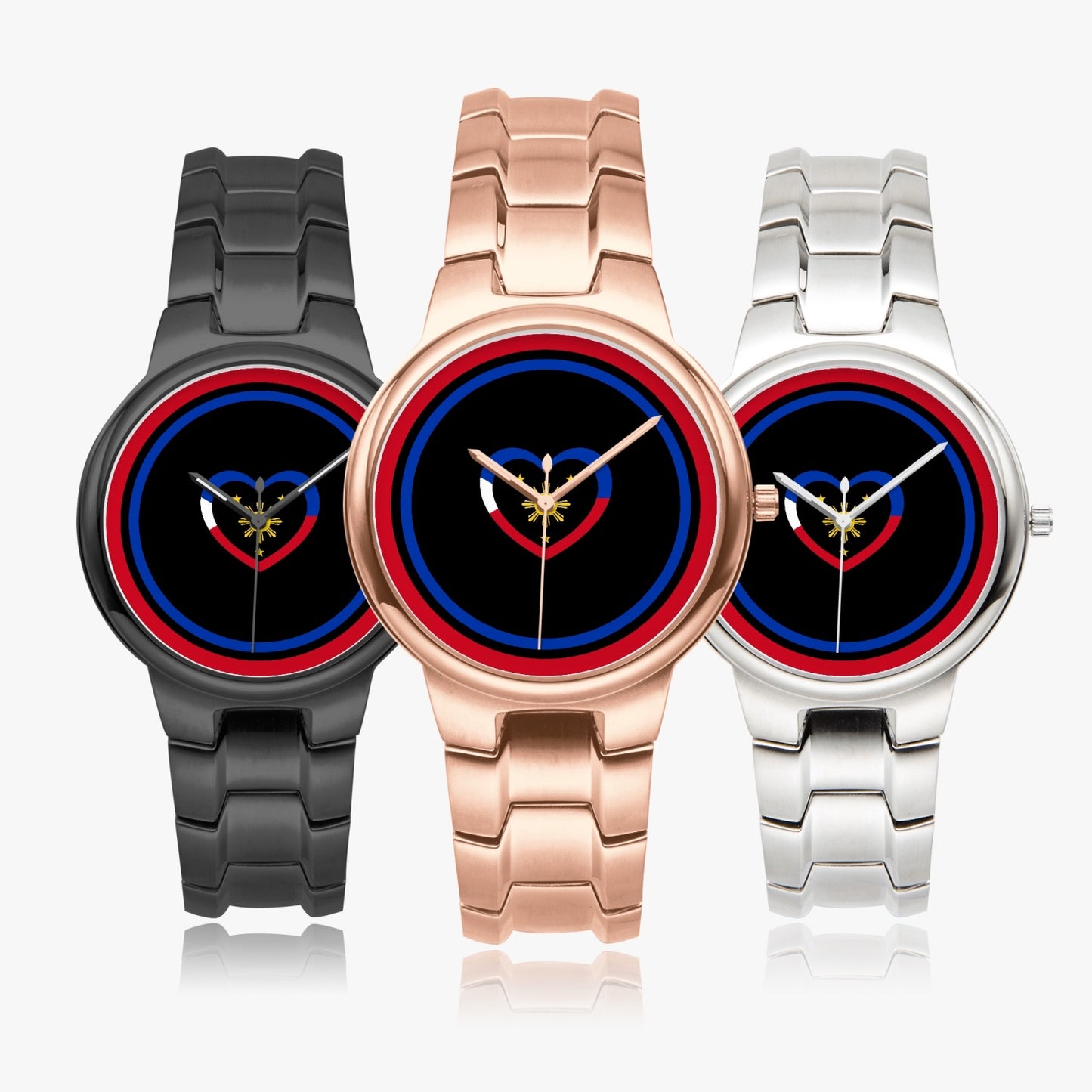 Philippines Love Stainless Steel Luxury Women's Watch - Rose Gold / Silver / Black