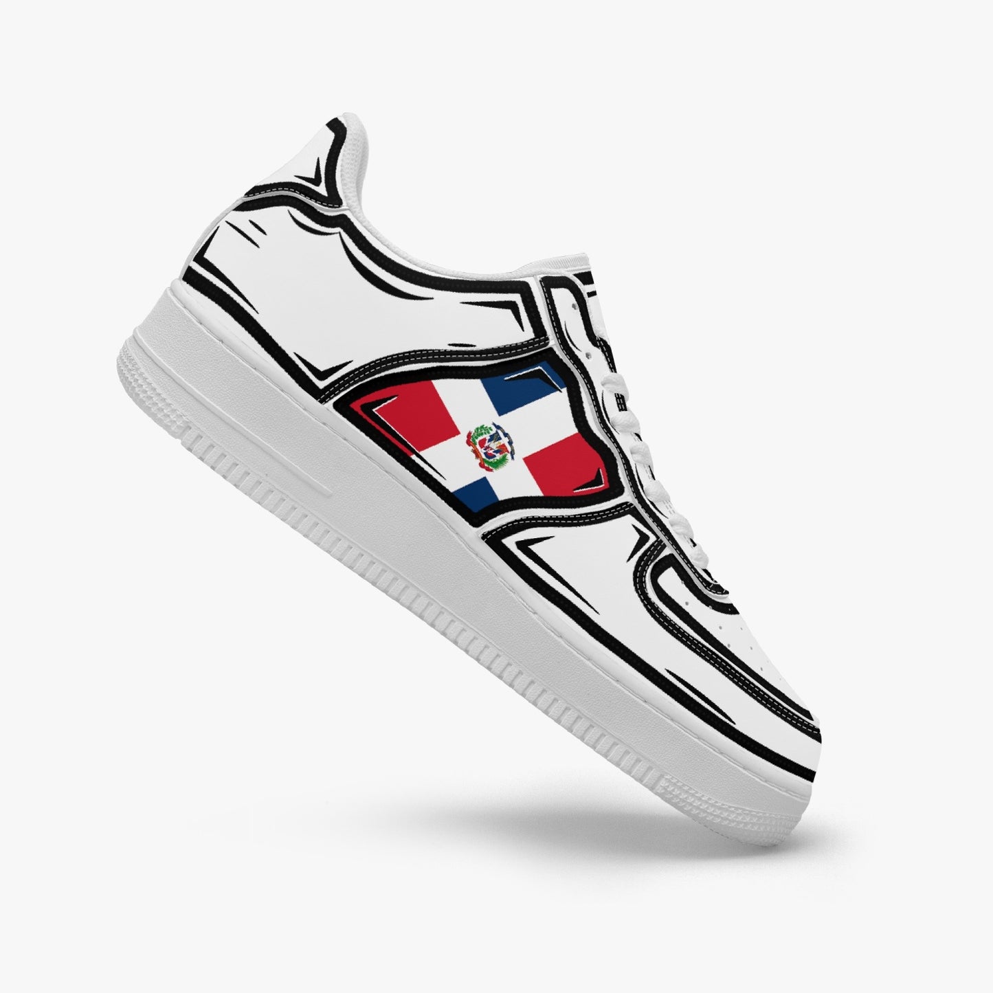 Dominican Cartoon Force 1 Low Tops (White) - Men's & Women's