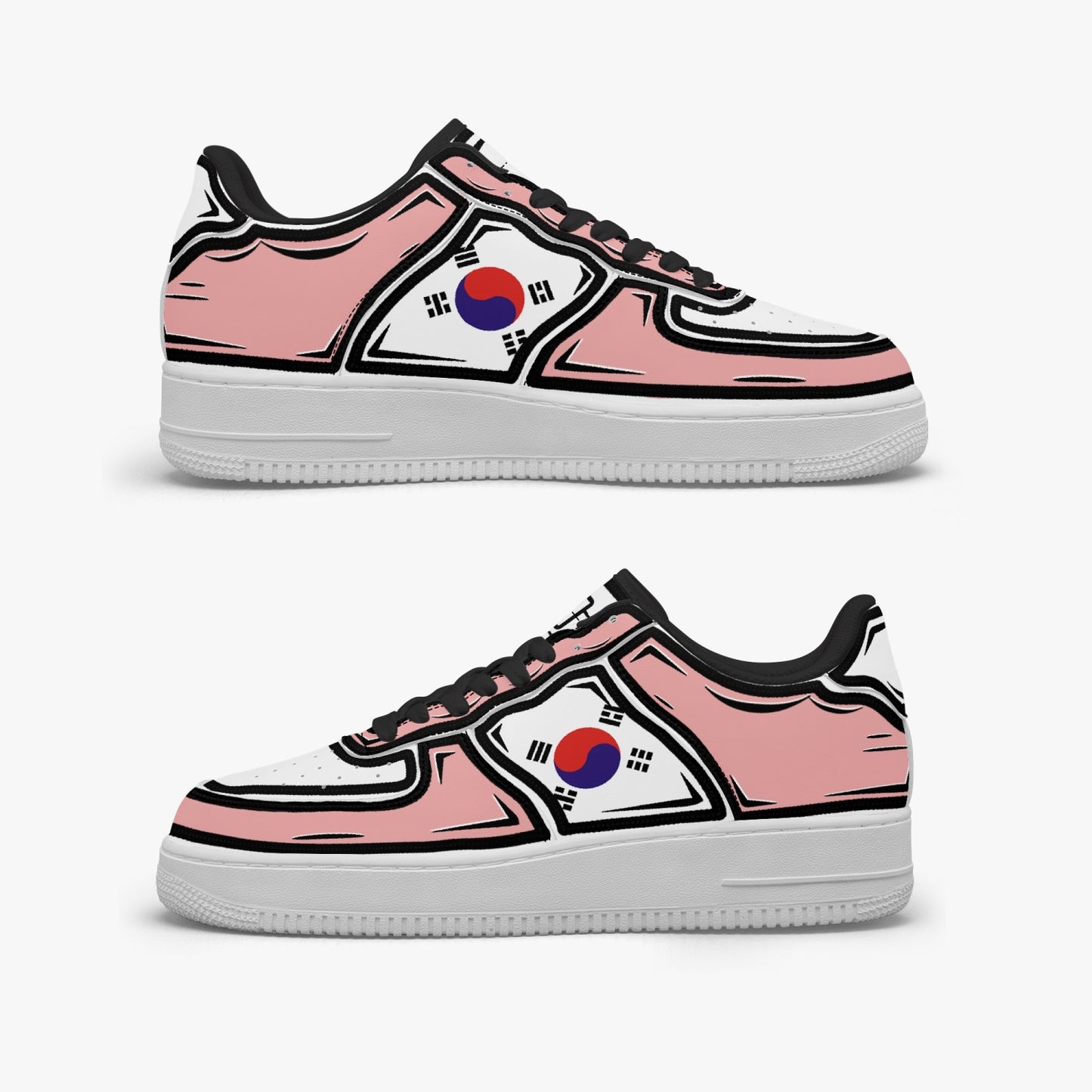 South Korea Cartoon Force 1 Low Tops (Pink) - Men's & Women's