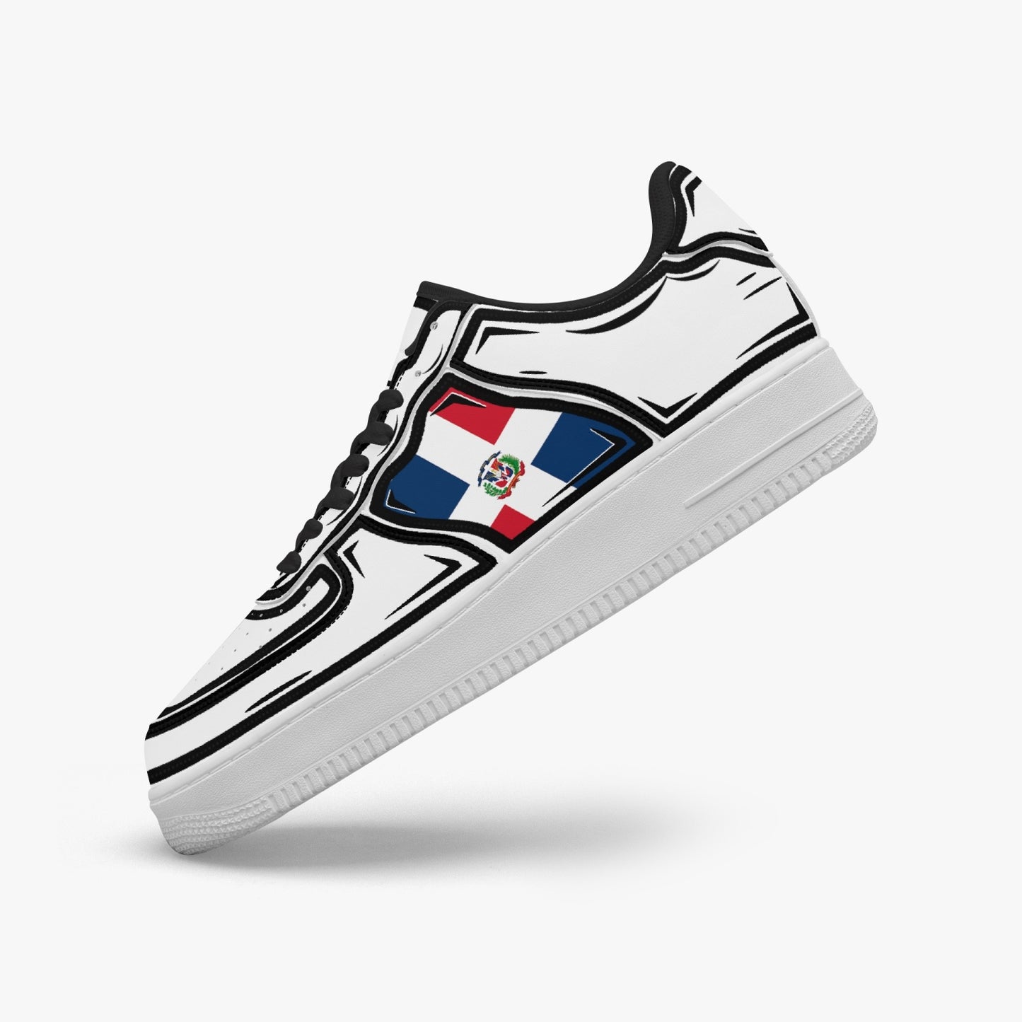Dominican Cartoon Force 1 Low Tops (White) - Men's & Women's