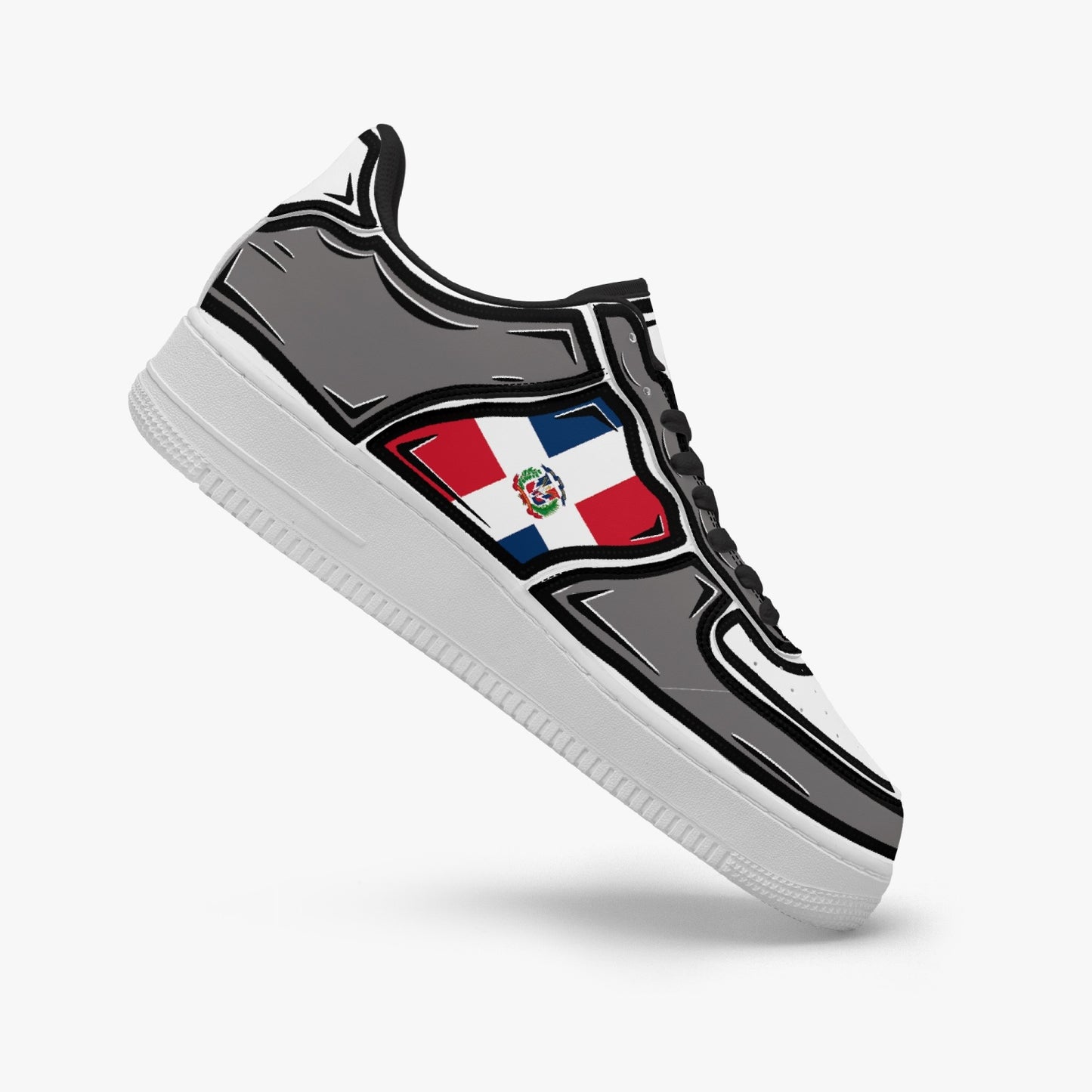 Dominican Cartoon Force 1 Low Tops (Gray) - Men's & Women's