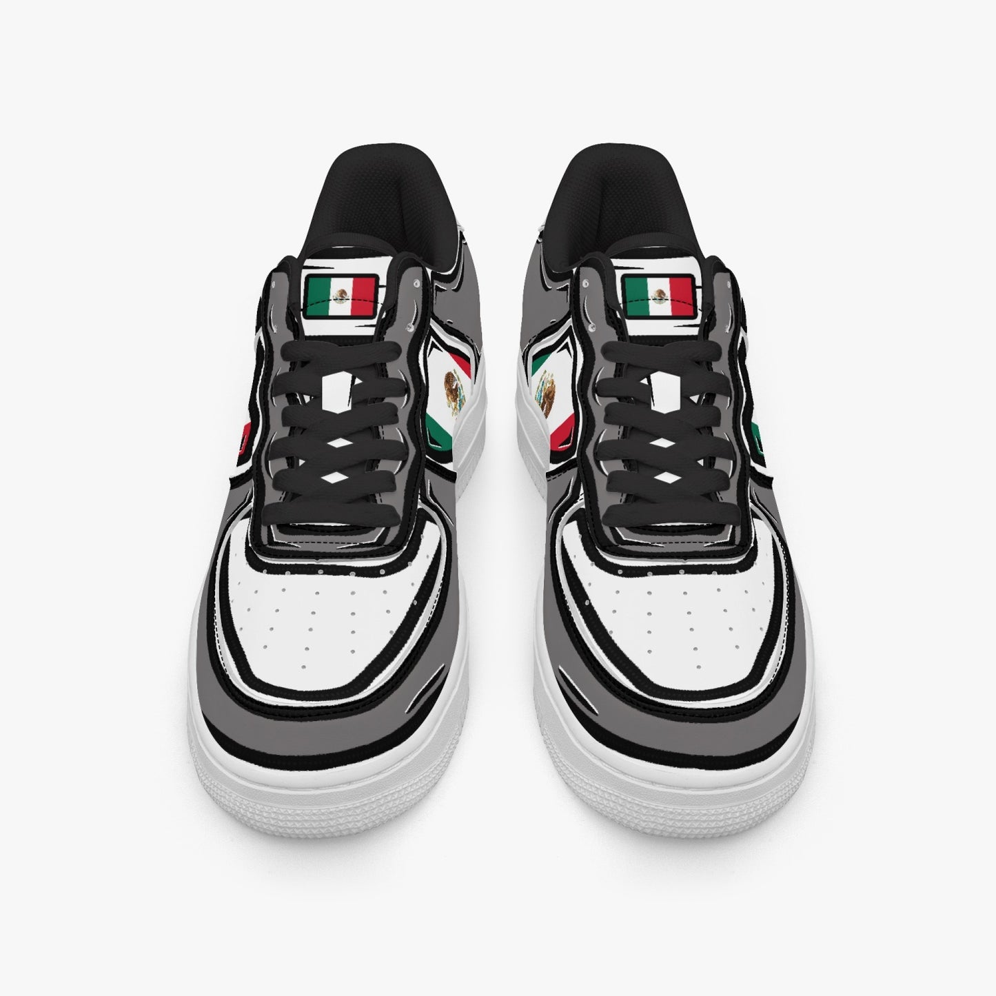 Mexico Cartoon Force 1 Low Tops (Gray) - Men's & Women's