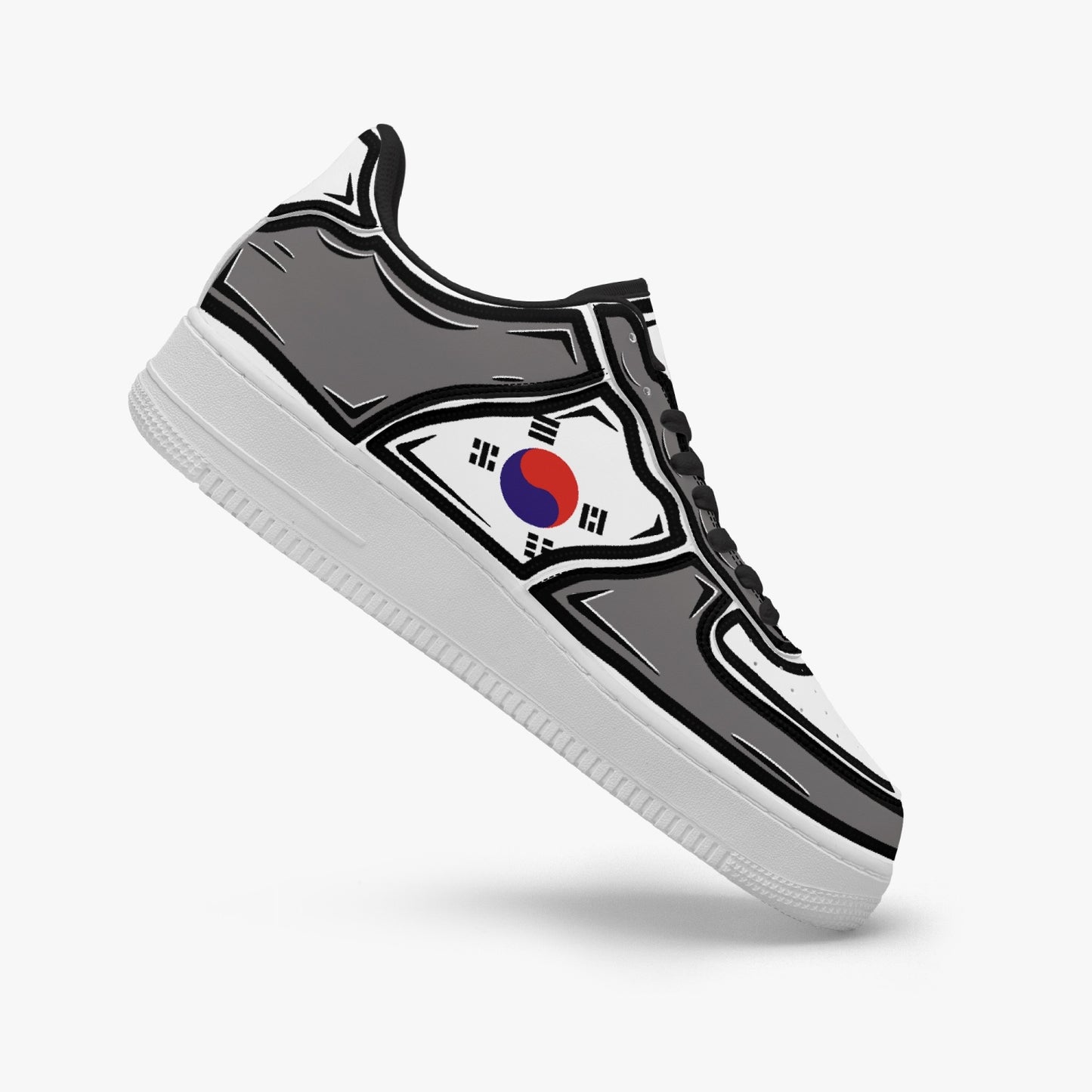 South Korea Cartoon Force 1 Low Tops (Gray) - Men's & Women's